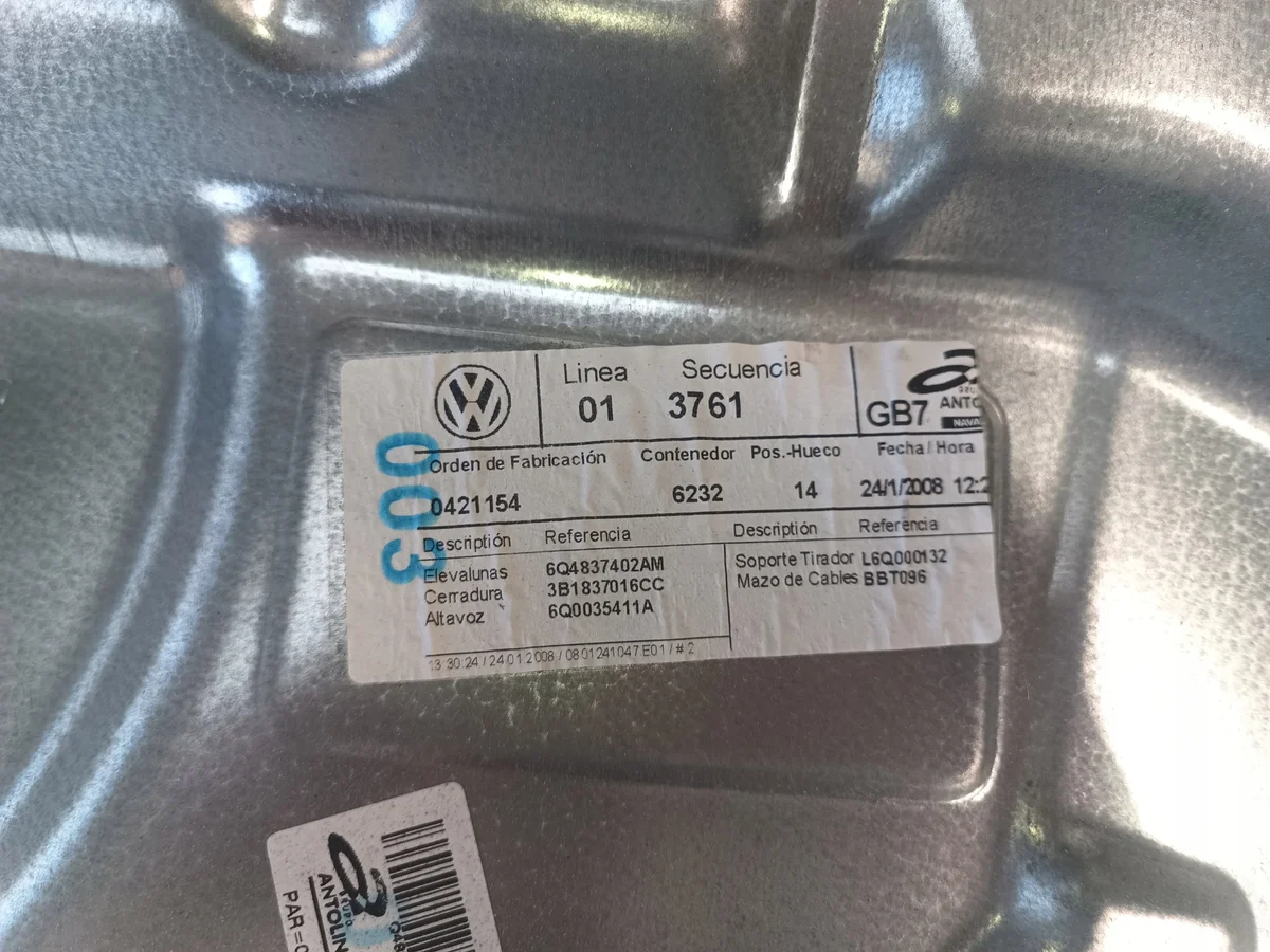 VW Polo IV FL Window Regulator Right Front image 5