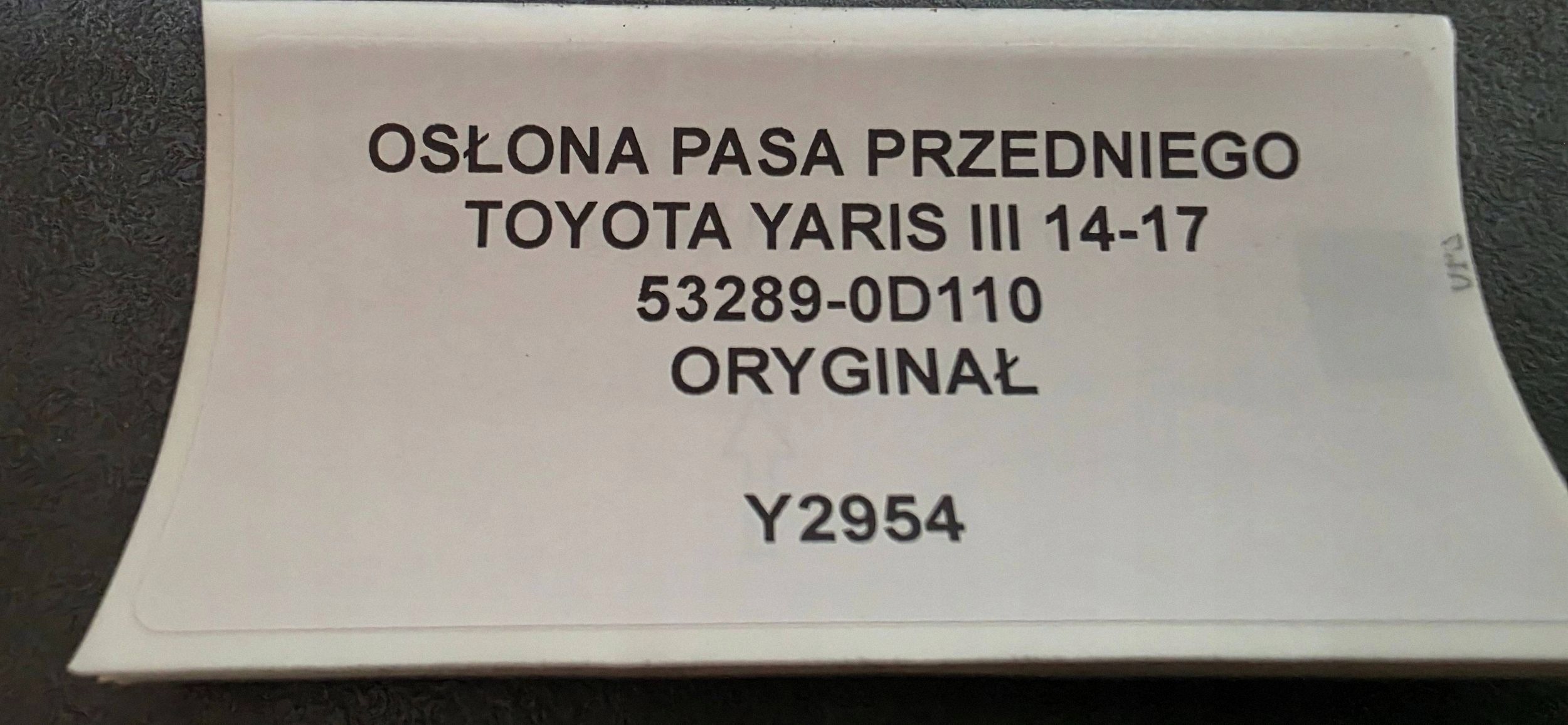 Cache avant Toyota Yaris 3 III 532890D110 image 5