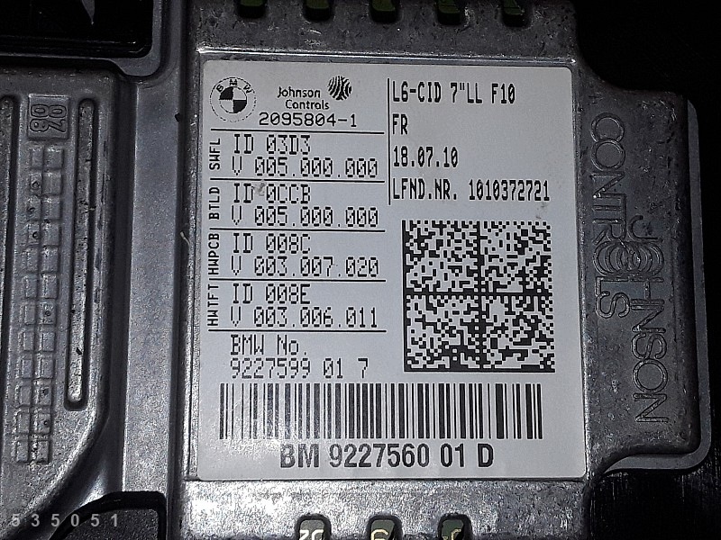 BMW 5er F10 Display 65509266384 Gebraucht image 5