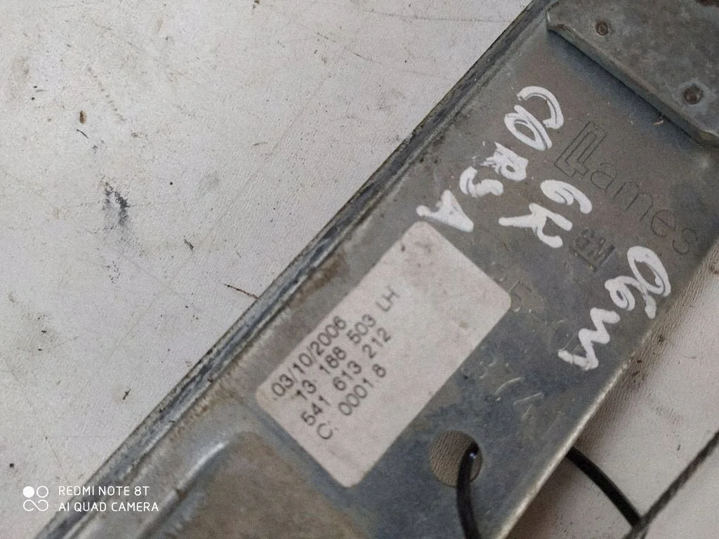 Levantador Vidro Manual Traseiro Esquerdo Opel Corsa D