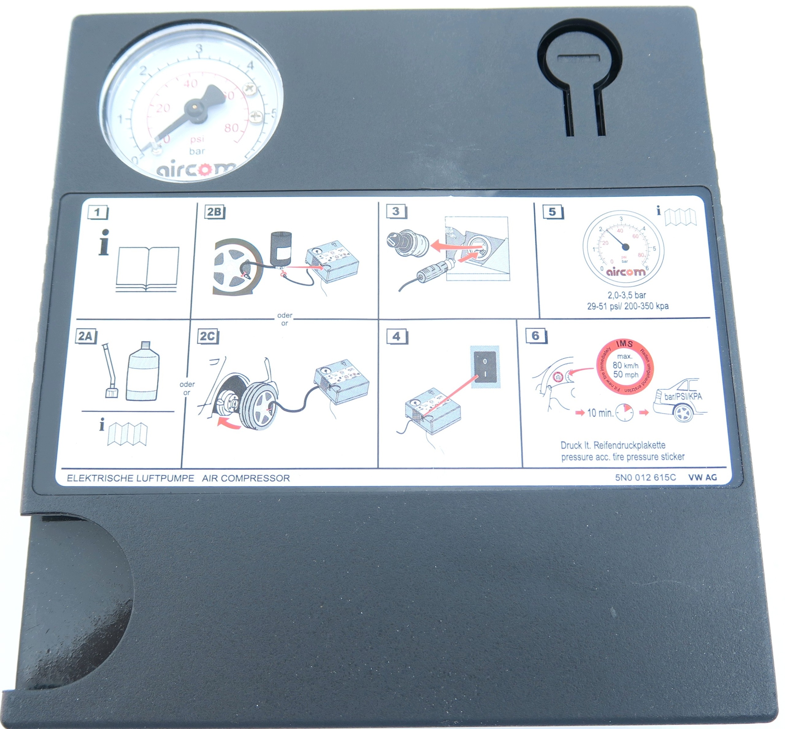 Luftkompressor 5N0012615C2 VW Audi Seat Skoda image 2