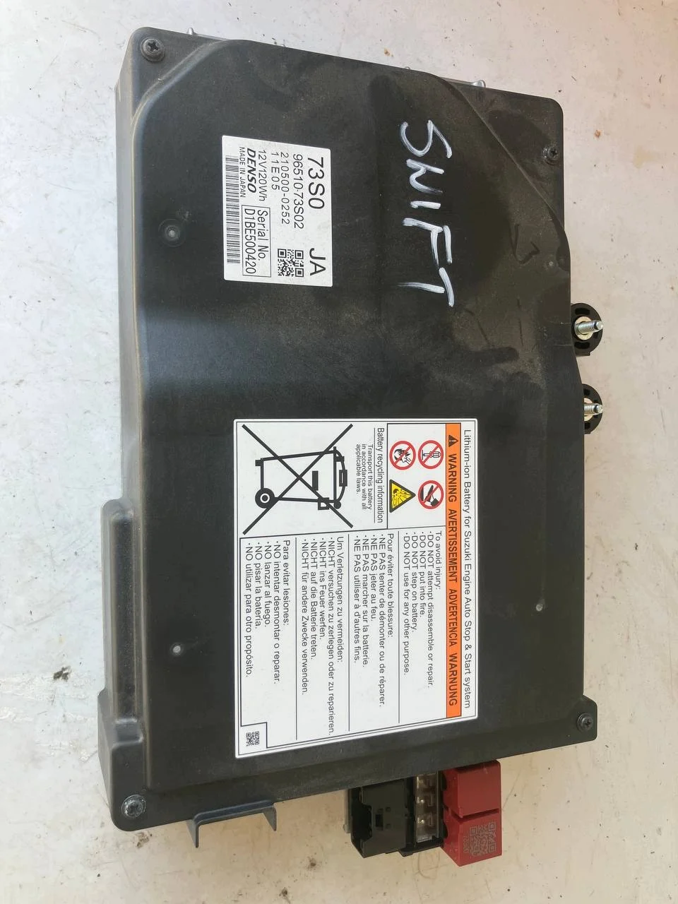 Batterie Suzuki Swift MK8 Hybride 96510-73S02