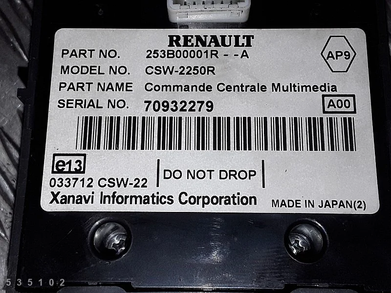 Schalter Renault Laguna III 253B00001R gebraucht image 5