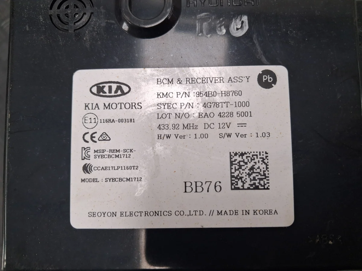 Módulo Control Kia Rio IV 954B0-H8760 image 5