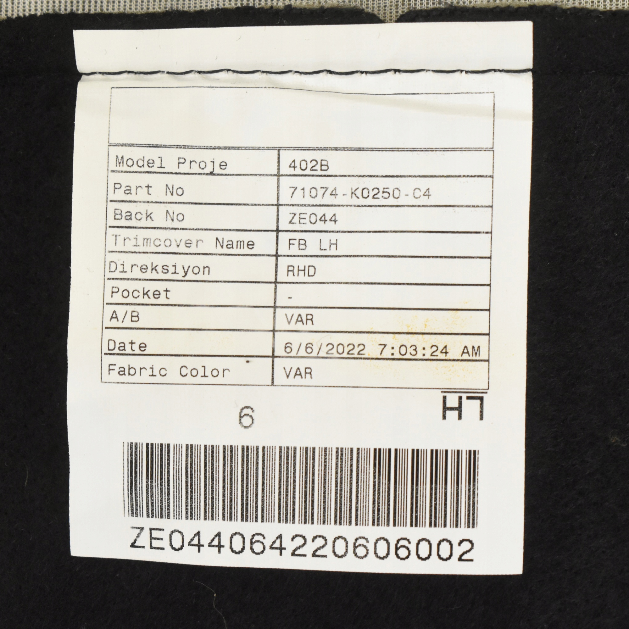 Sitzlehne links vorne Toyota Yaris IV P21 OEM 71552K0060 image 4