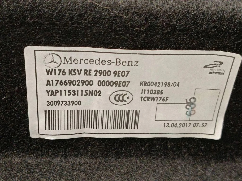 Panel maletero Mercedes A W176 A1766902900 image 9