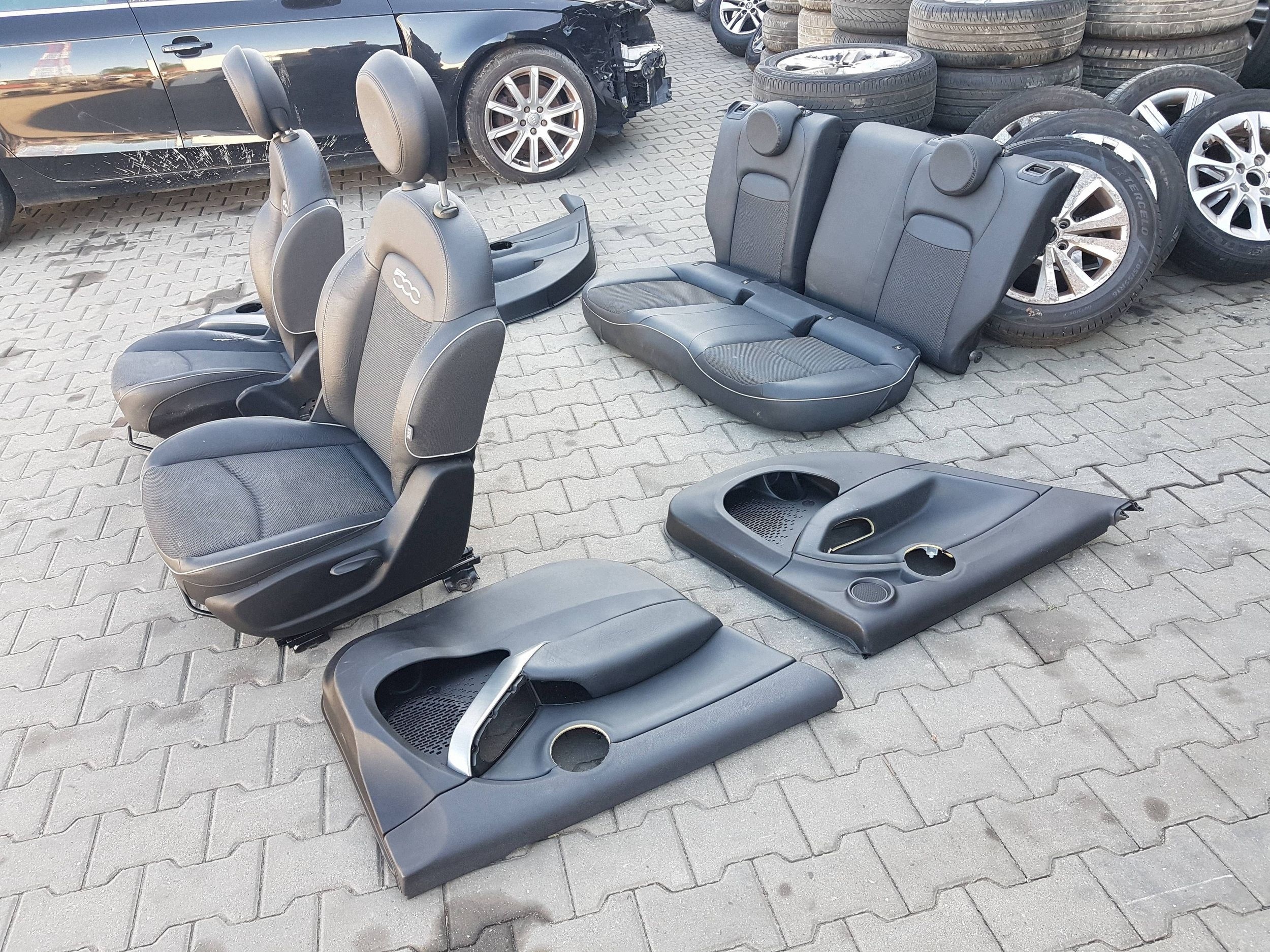 Fiat 500X 14-24r Banco Sofá Completo Meio Couro TOC55106 image 5