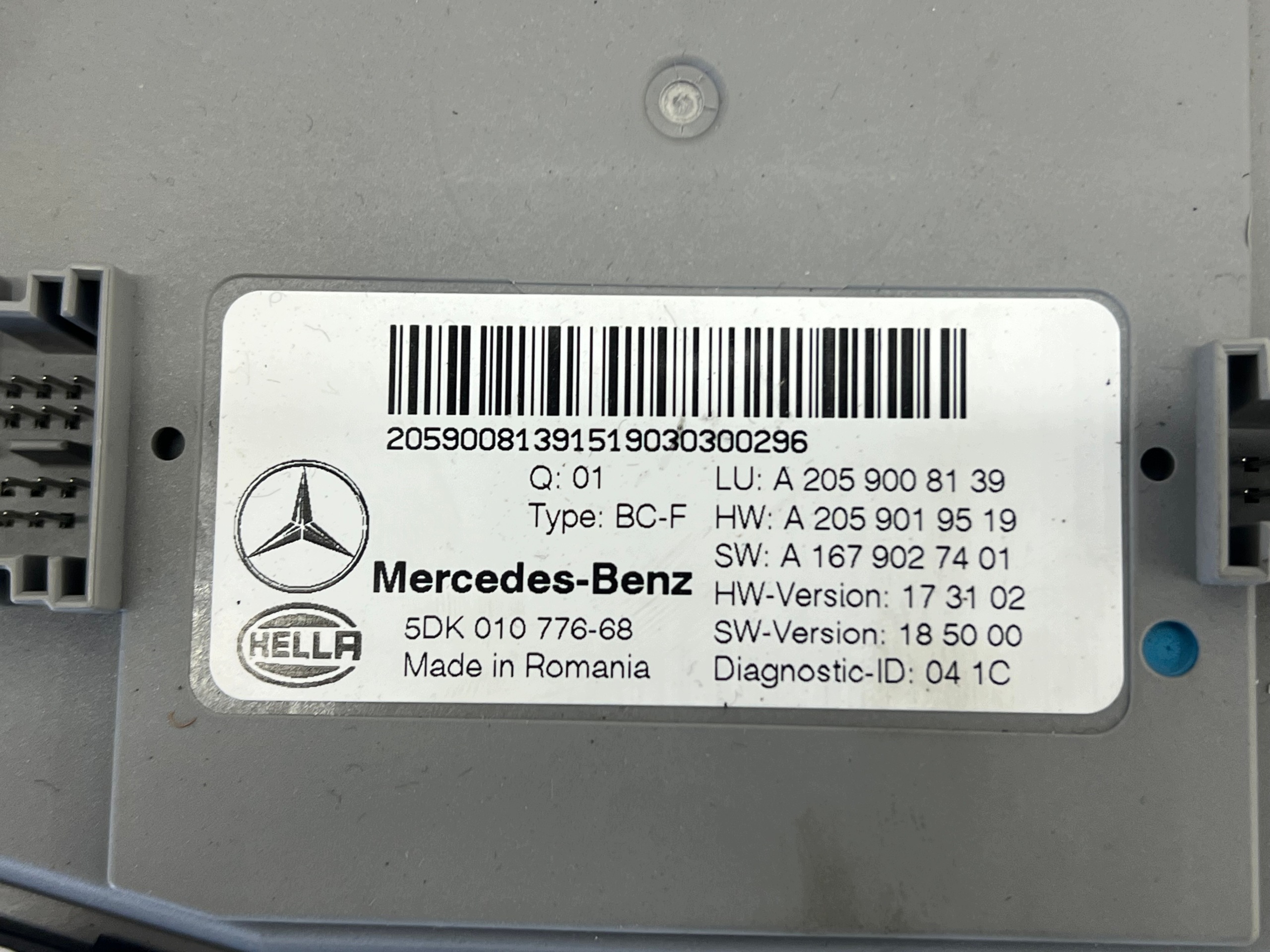 Steuergerät Mercedes W205 A2059008139