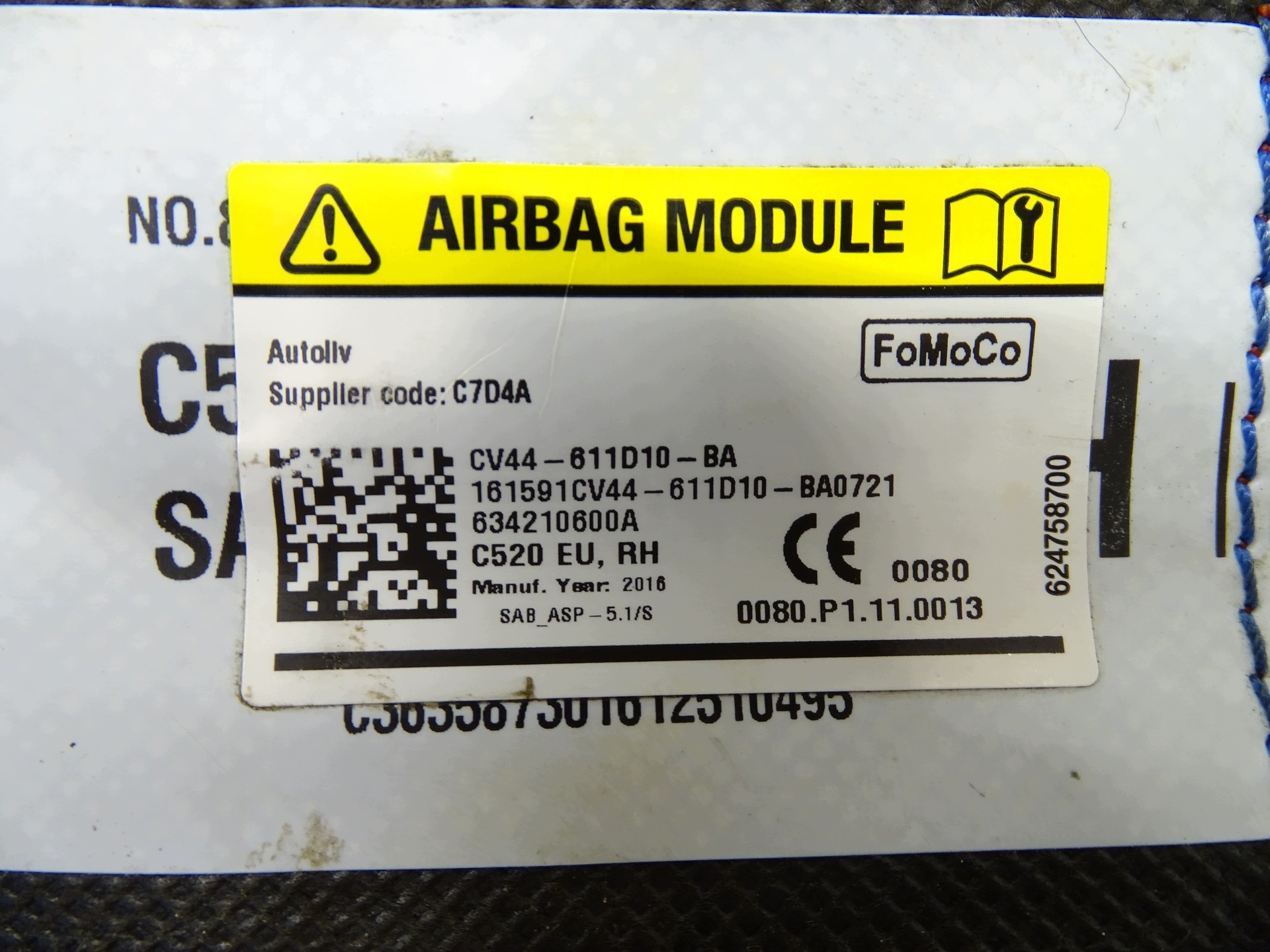 Ilmatyyny istuin oikea Ford Kuga MK2 CV44-611D10-BA image 4