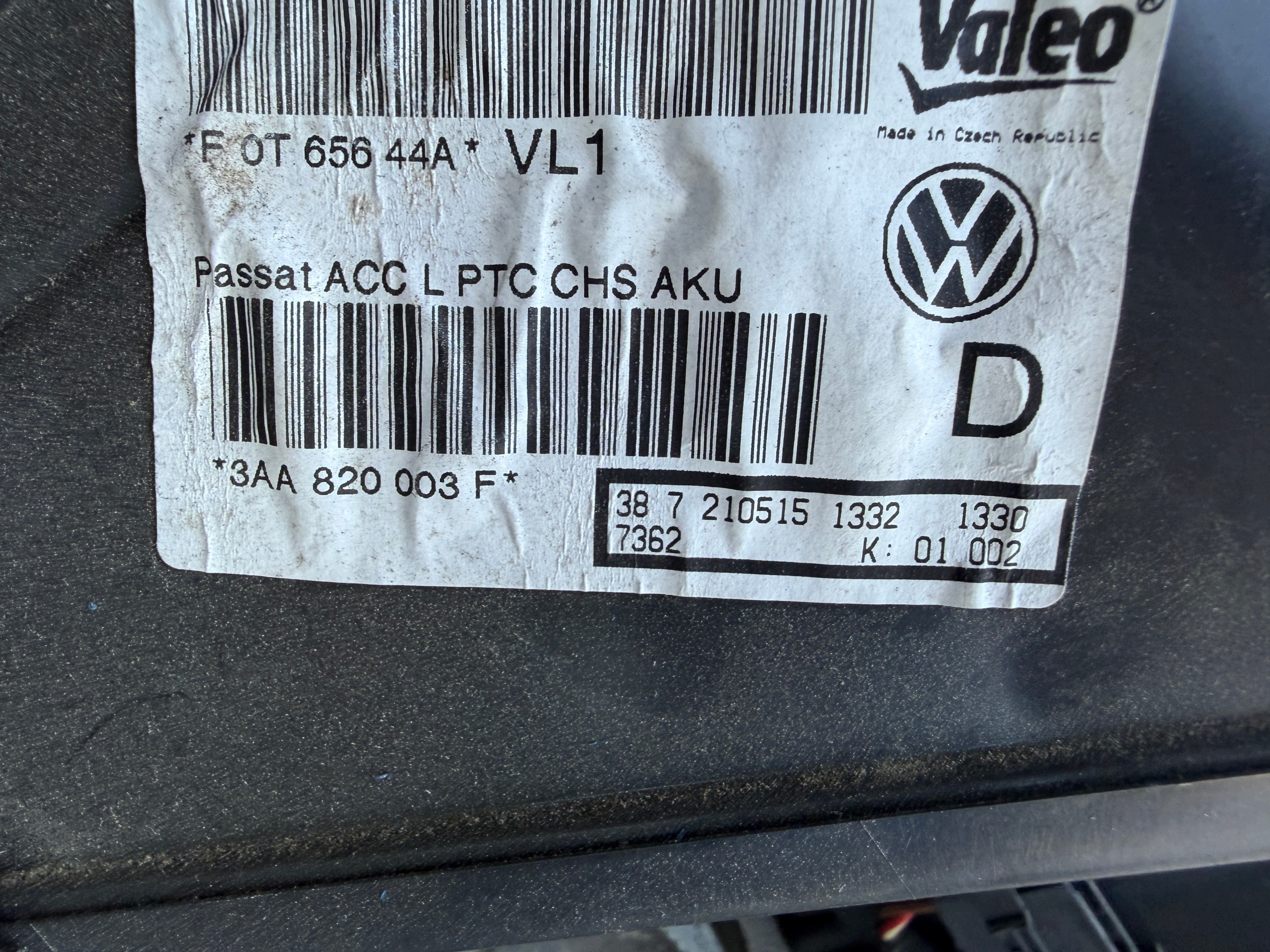 VW Passat B7 CC lämmitin 3AA820003F image 5
