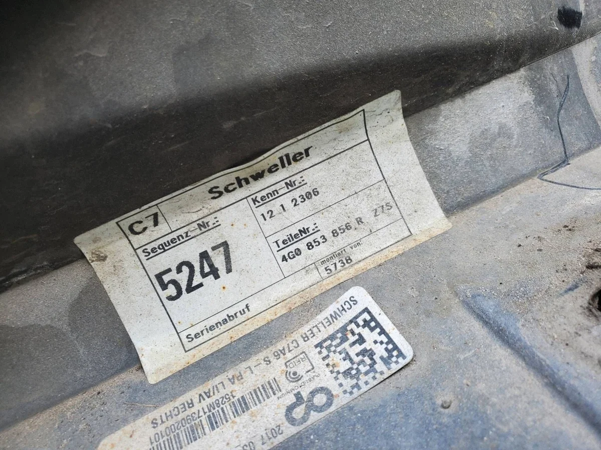 Audi A6 S6 C7 4G Cubierta umbral 4G0853856R image 10