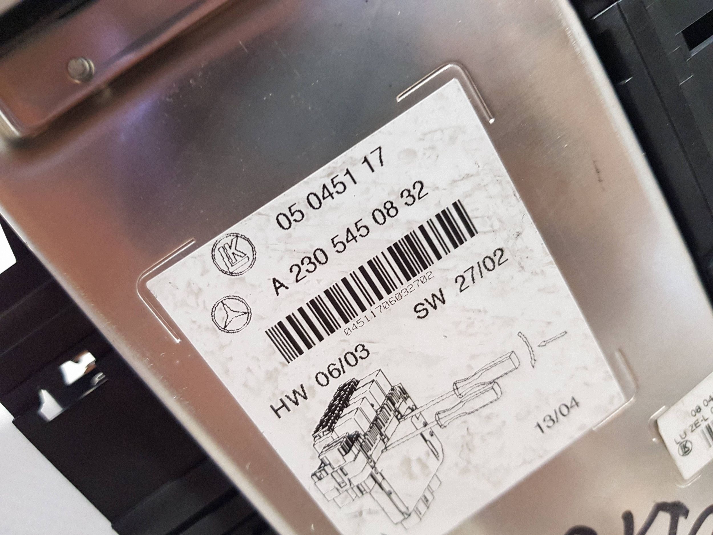 Module confort SAM Mercedes SL R230 A2305450832 image 4
