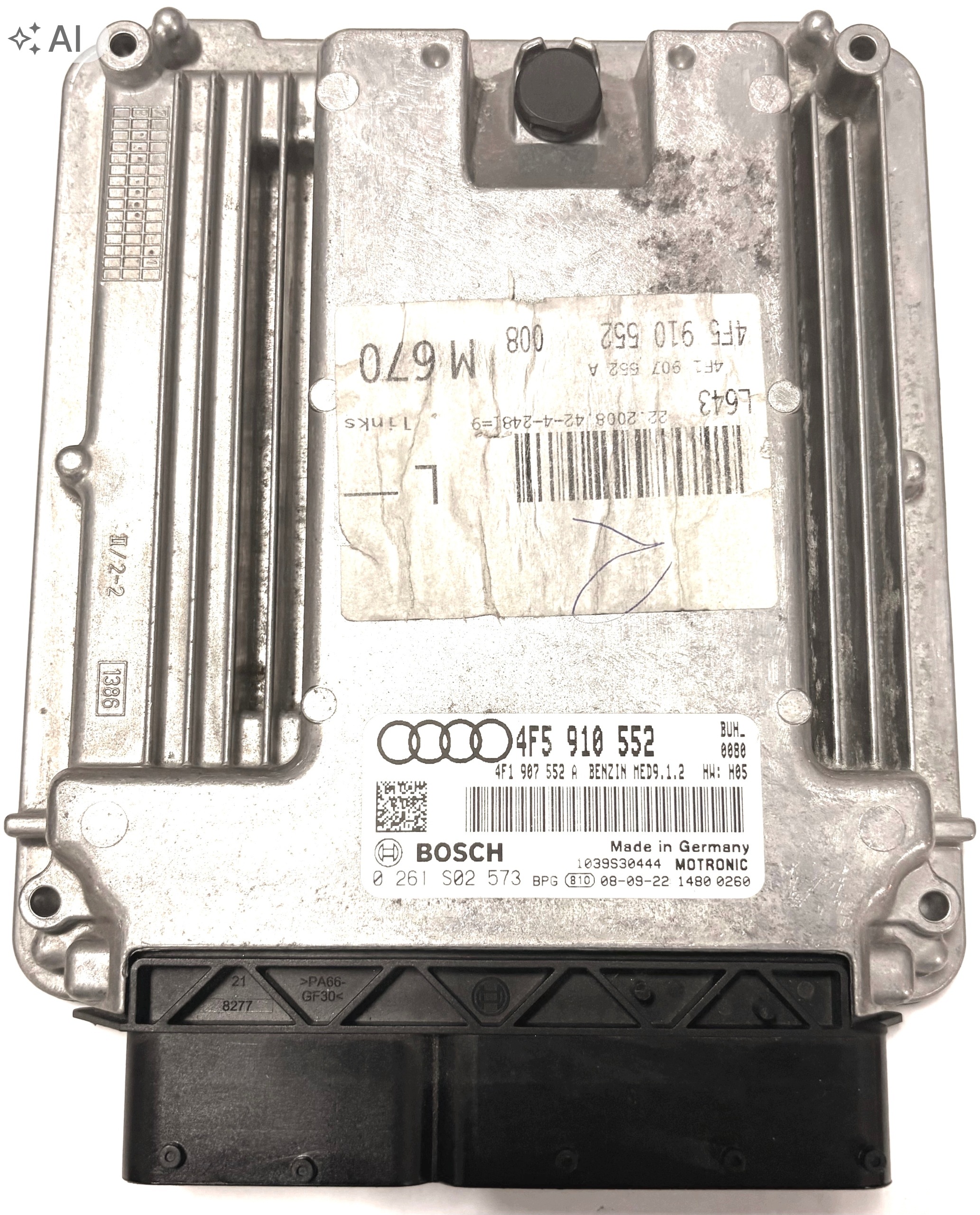 Audi RS6 C6 (4F5) moottorinohjain 4F5910552 0261S02573