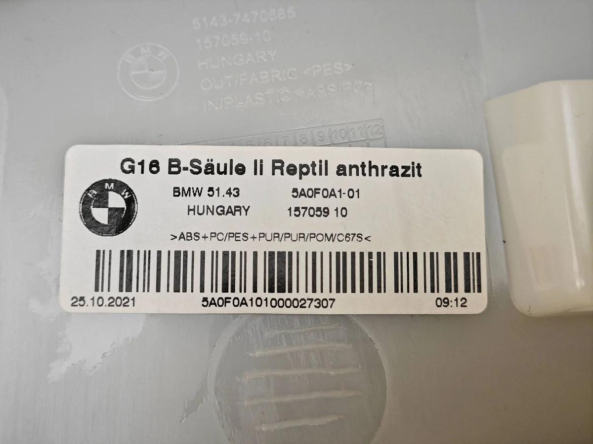 BMW 8 G16 Gran Coupé vänster B-stolpe image 7