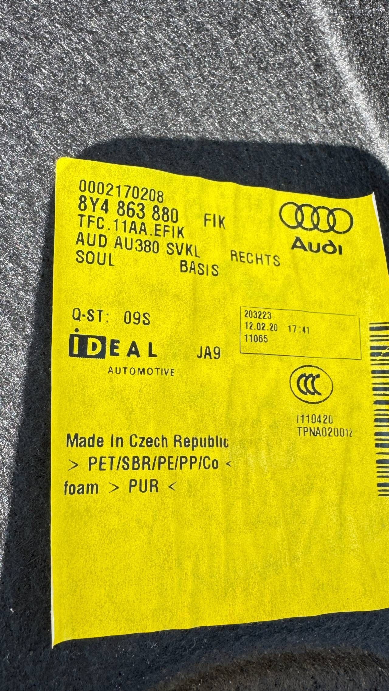 Panneau latéral coffre Audi A3 8Y Sportback image 6