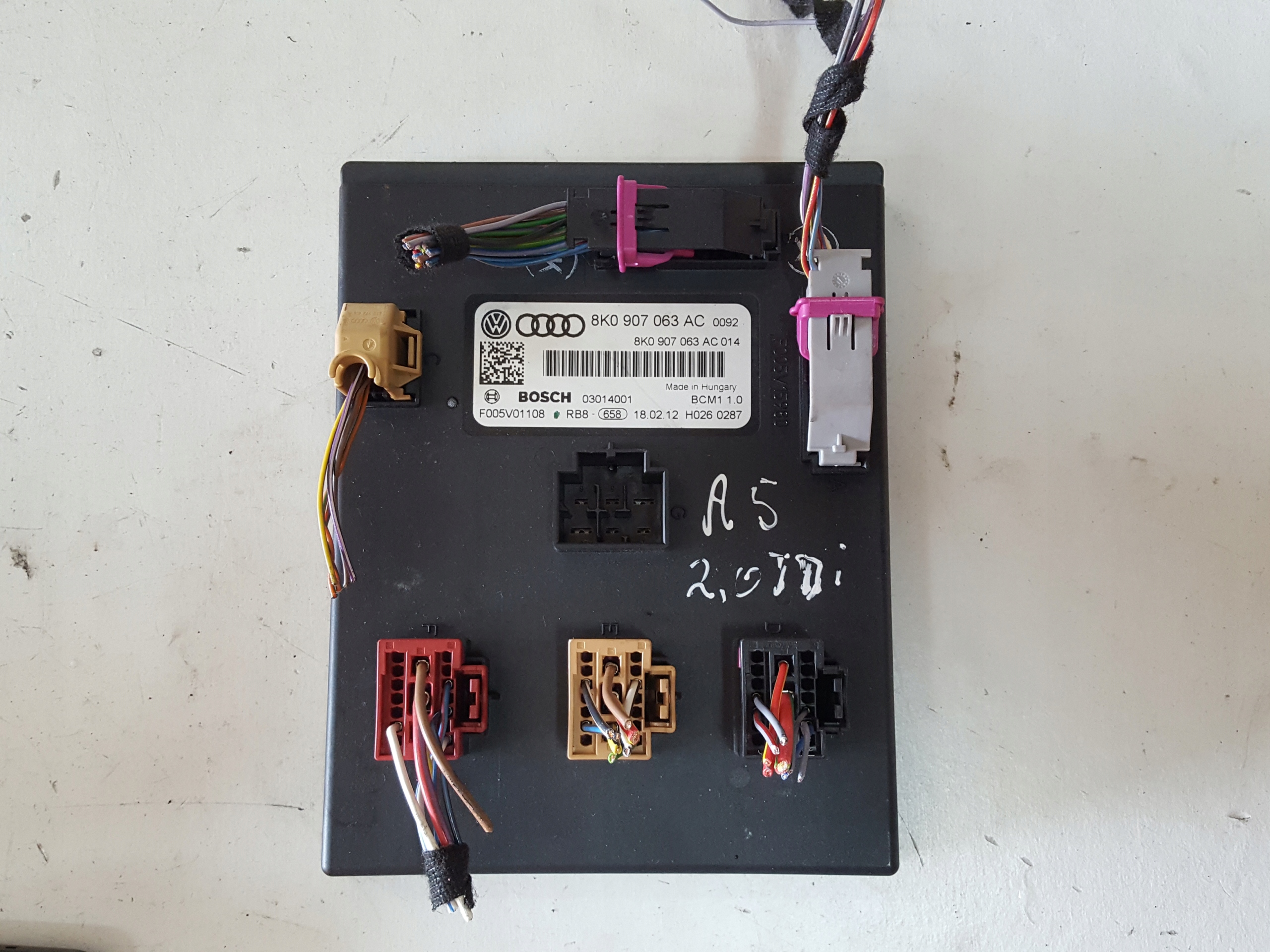 Module confort Audi A5 8T 8K0907063AC image 2