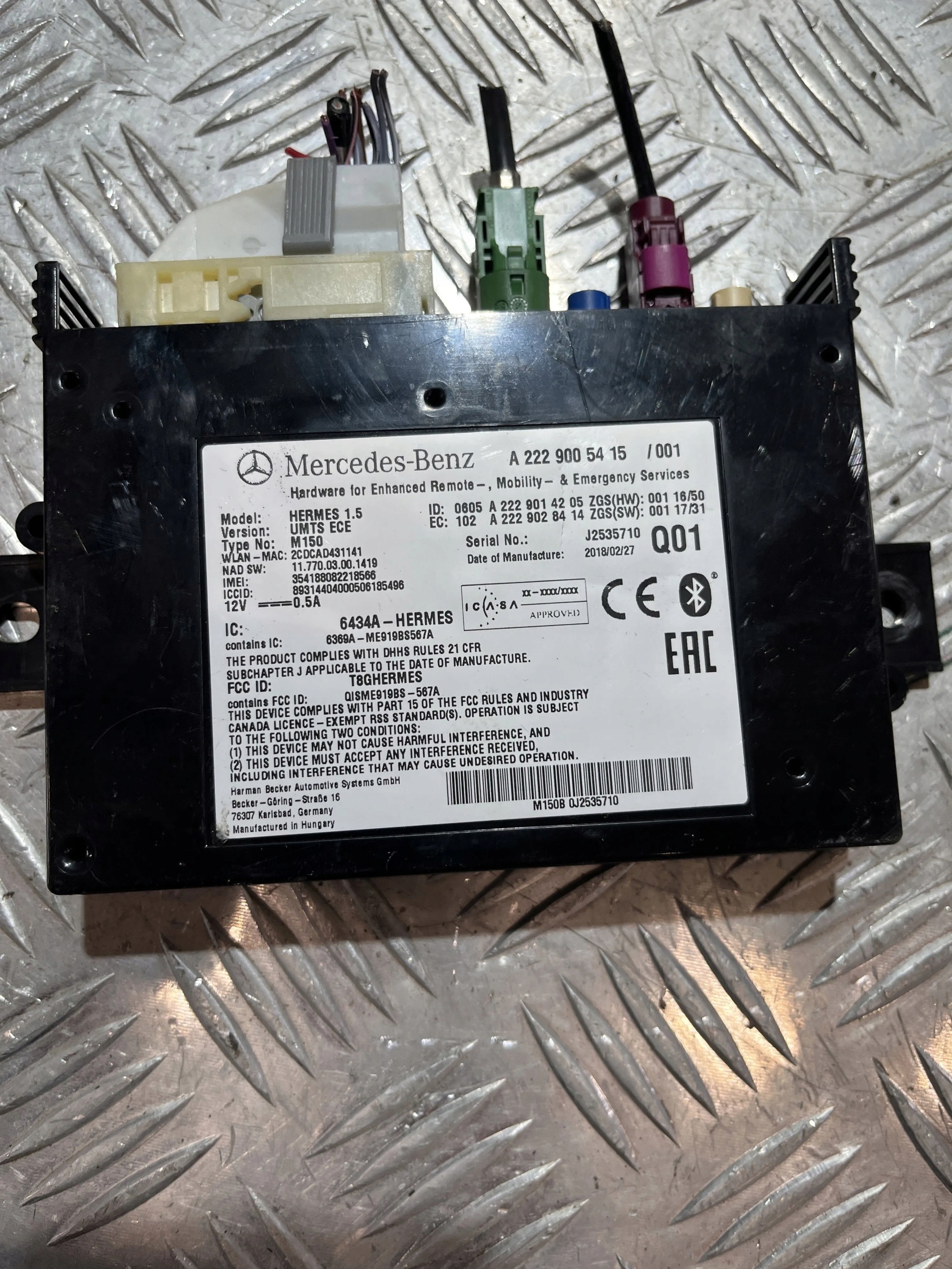 Module radio Bluetooth Mercedes A2229005415