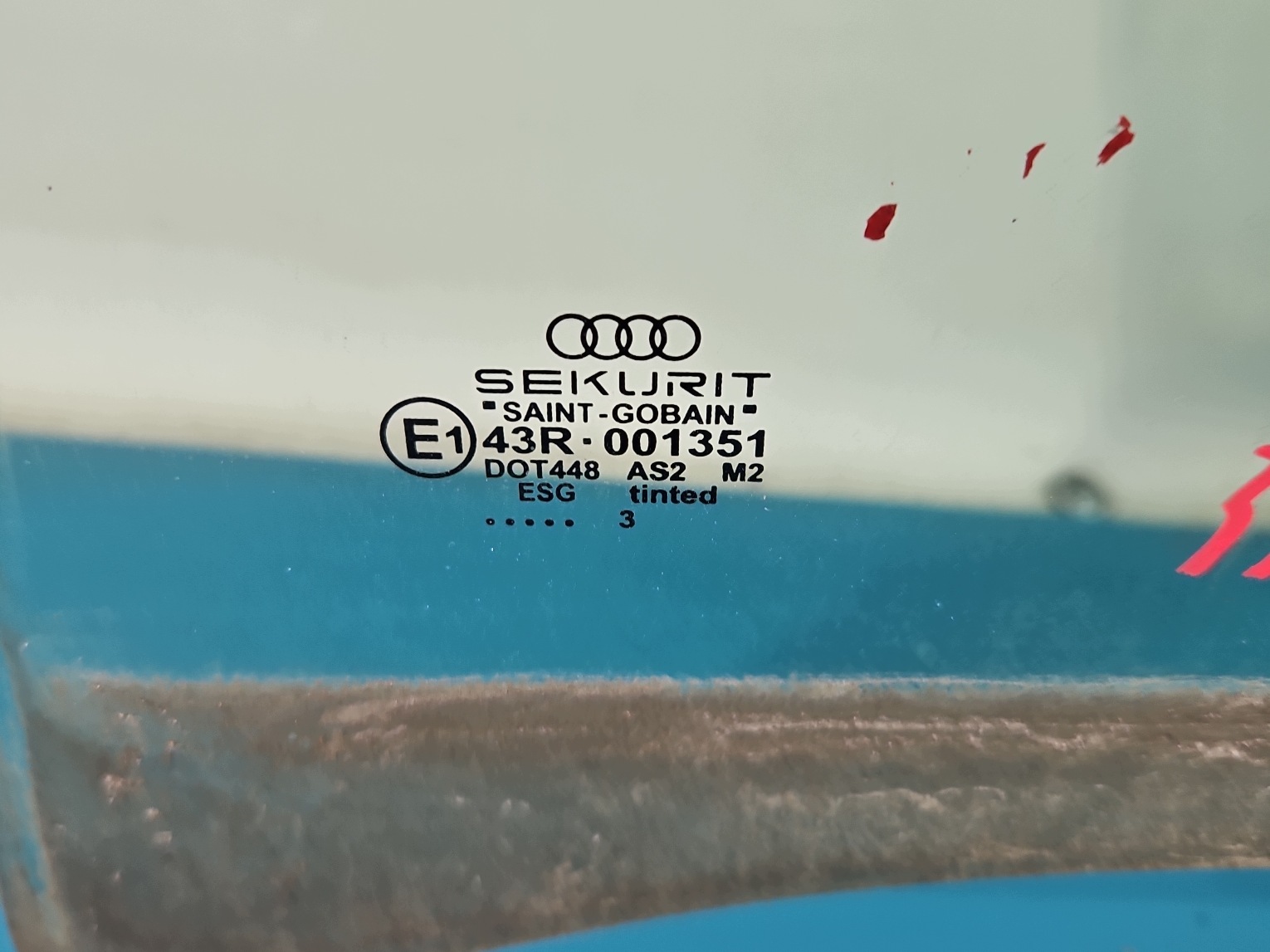 Audi A4 B6 Sedan vasen takaovi-ikkuna OEM IMPRK1617905