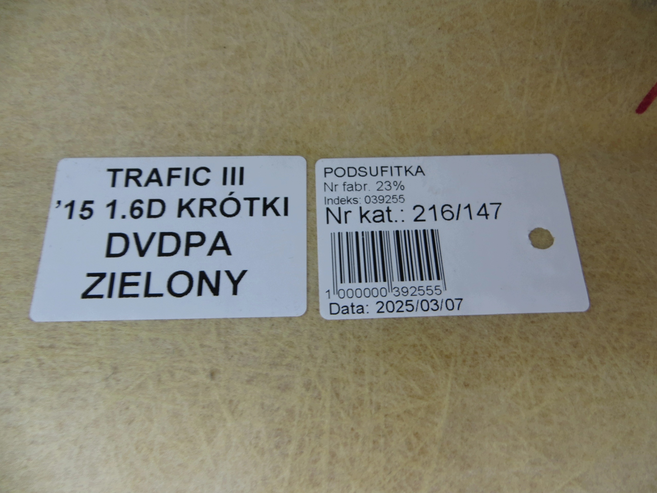 Renault Trafic III kattovalaisin 739109268R käytetty