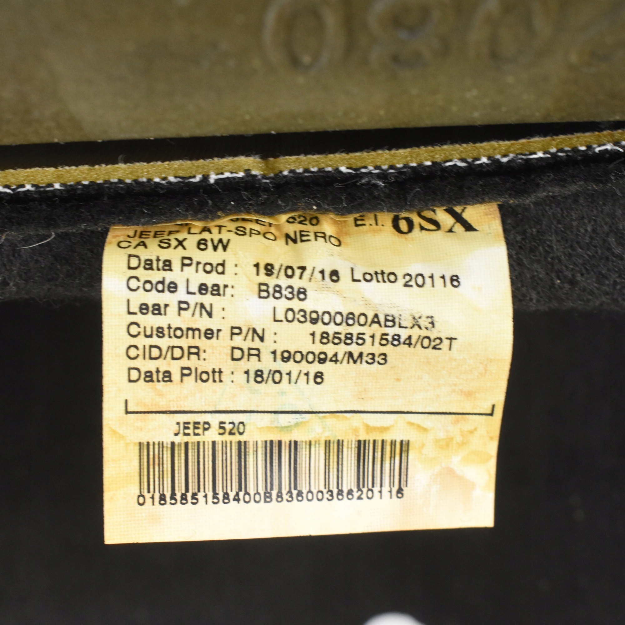 Assento Dianteiro Esquerdo Jeep Renegade OEM 6002070205 image 4