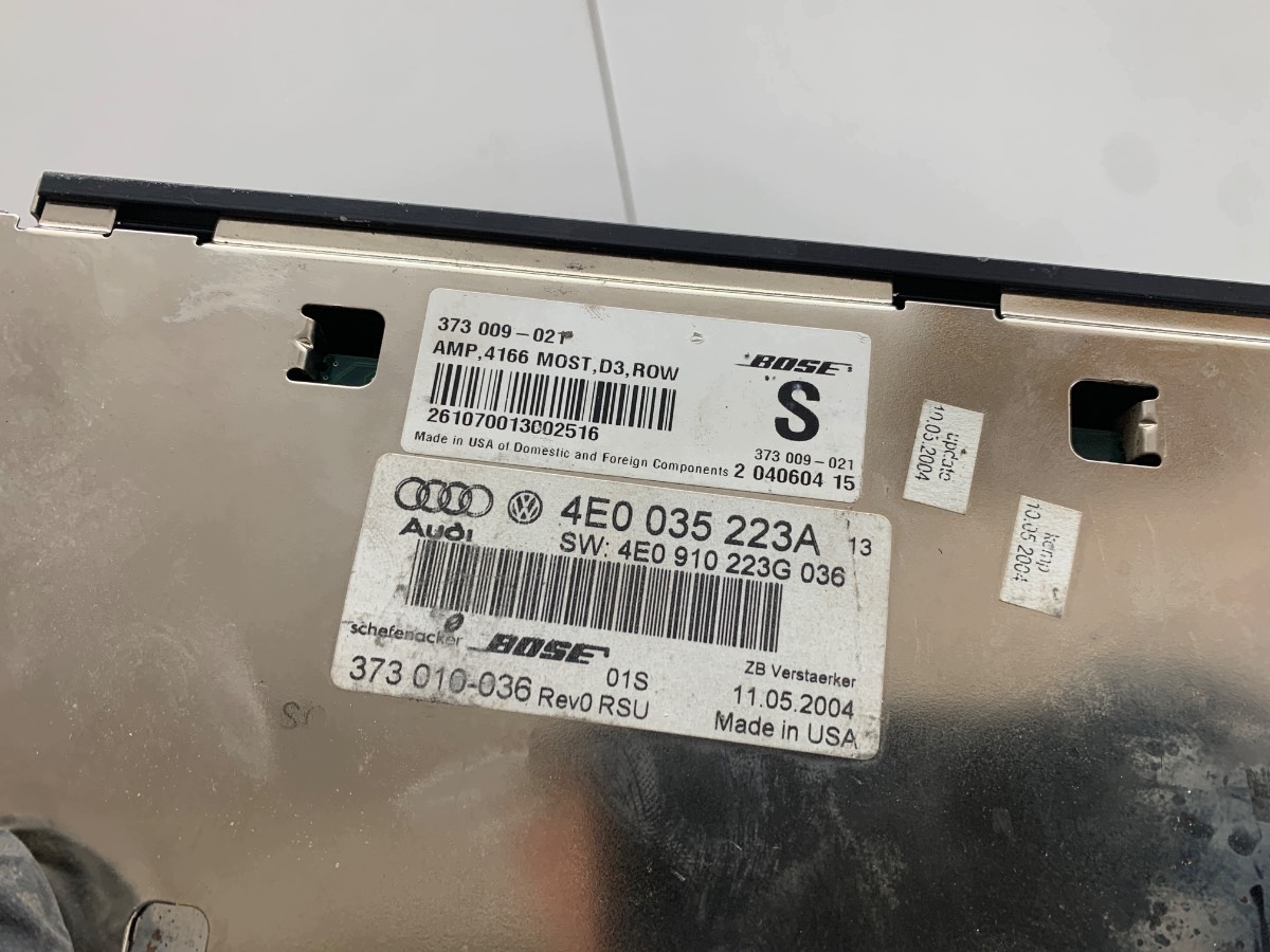 Audi A8 D3 Amplifier Module 4E0035223A Used image 5