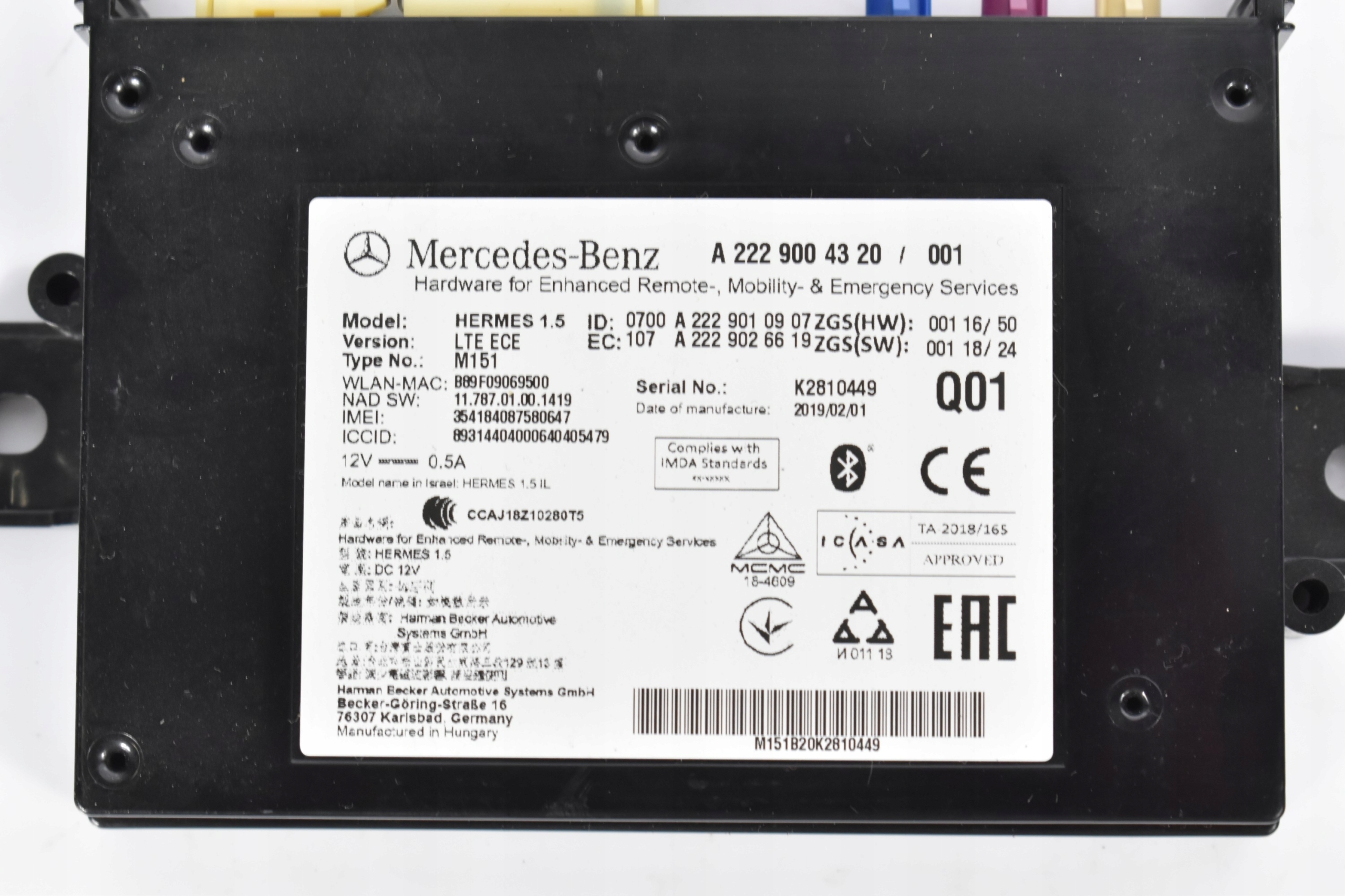 Module Télématique Mercedes-Benz A2229004320 image 3