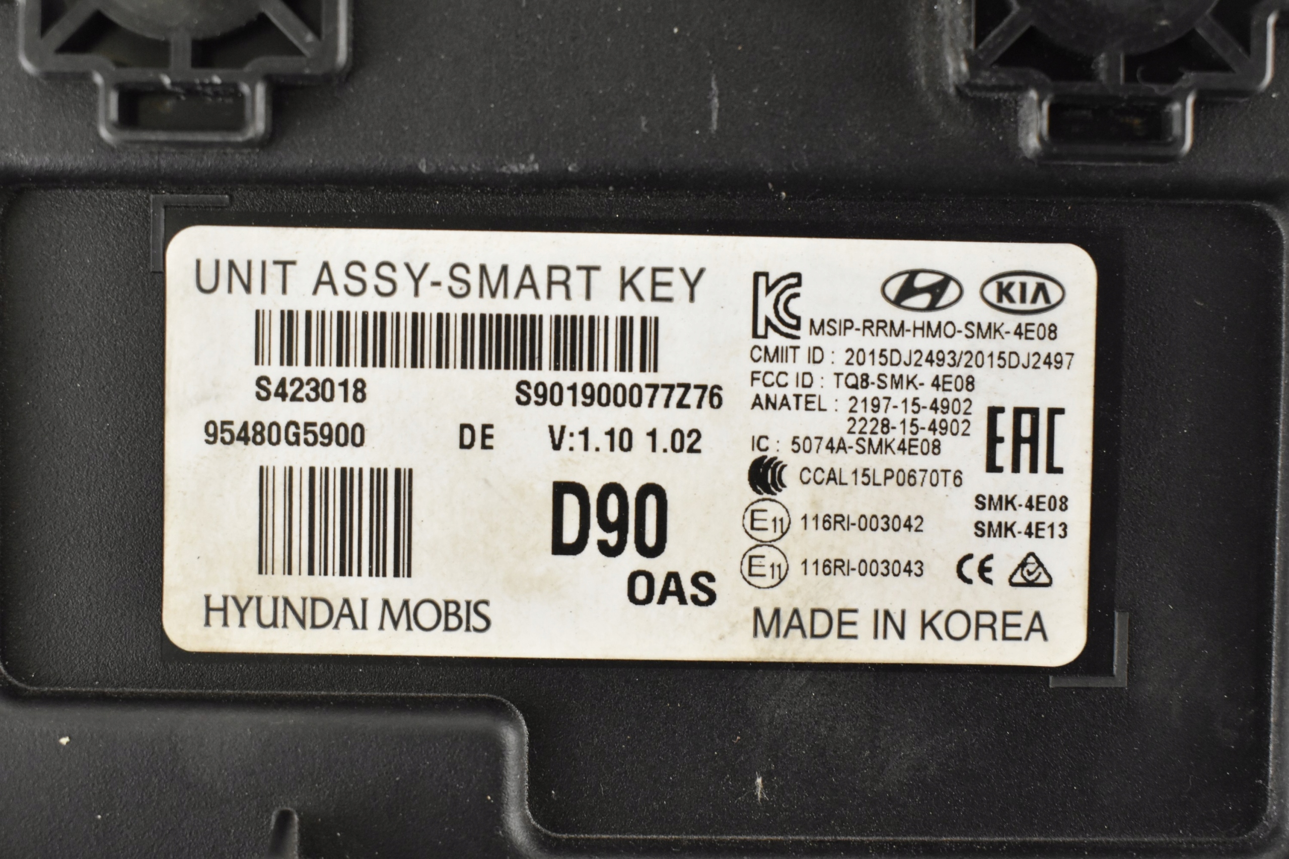 Smart Key Module Kia Niro 95480-G5900 image 3