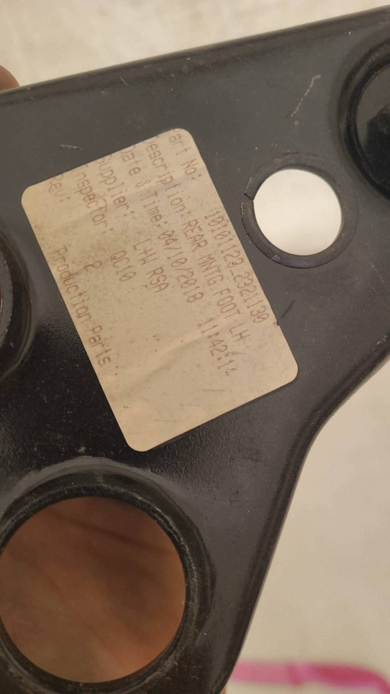 Support de cadre arrière gauche BMW OE 2321130 image 3