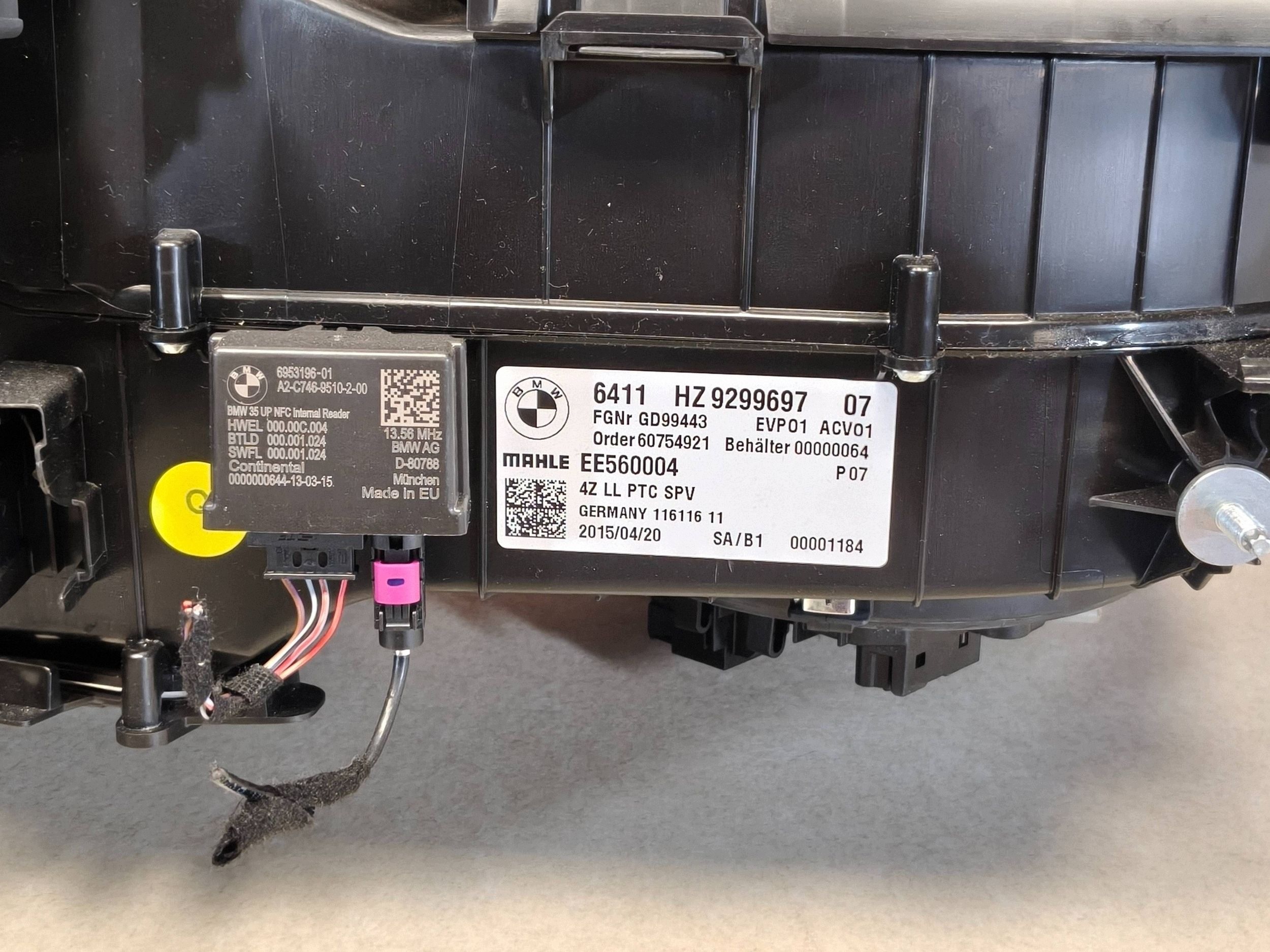 BMW Heater Blower Fan Used 9299697 image 3