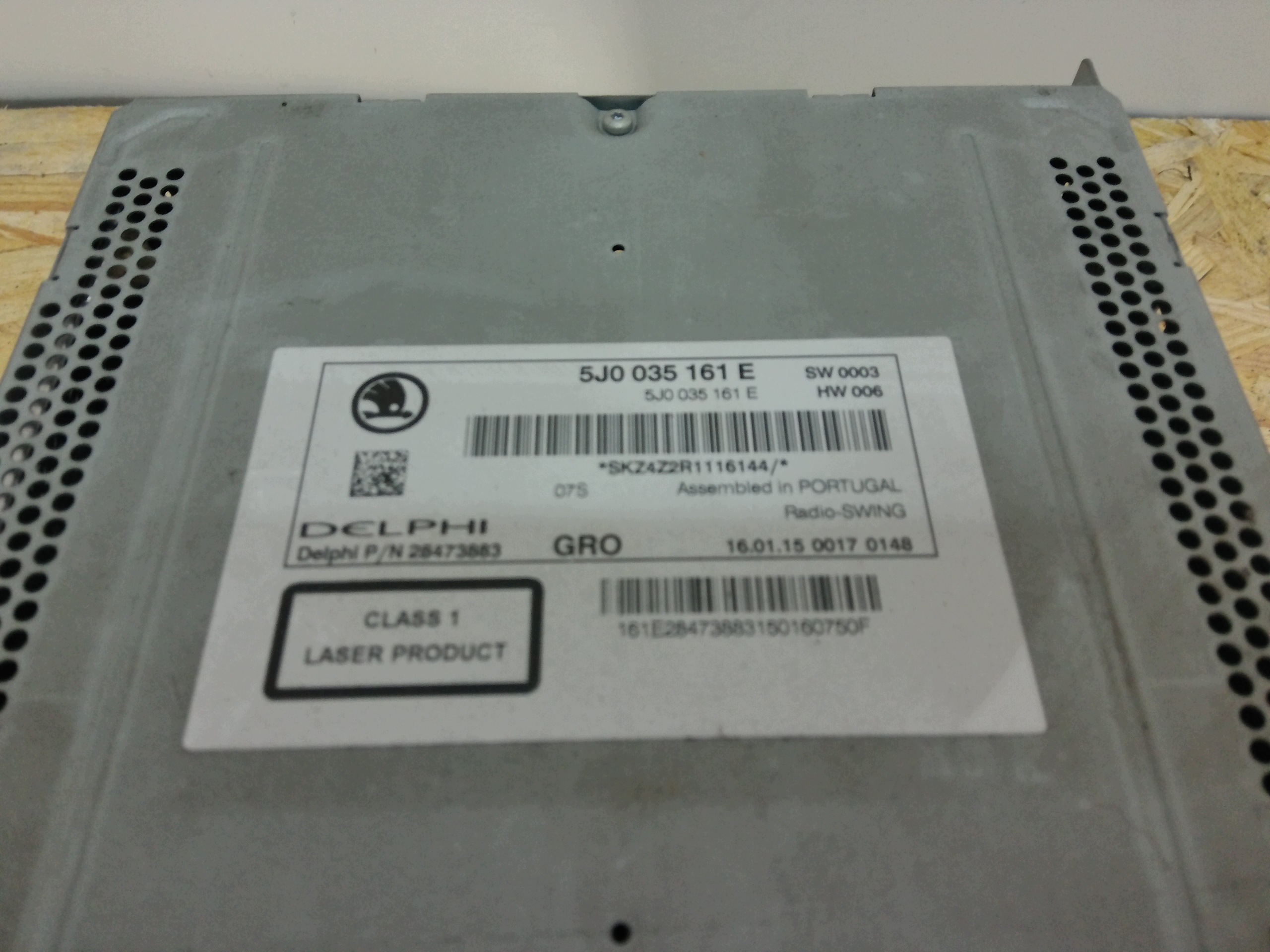 Rádio Skoda Rapid 12-19 5J0035161E Original Usado