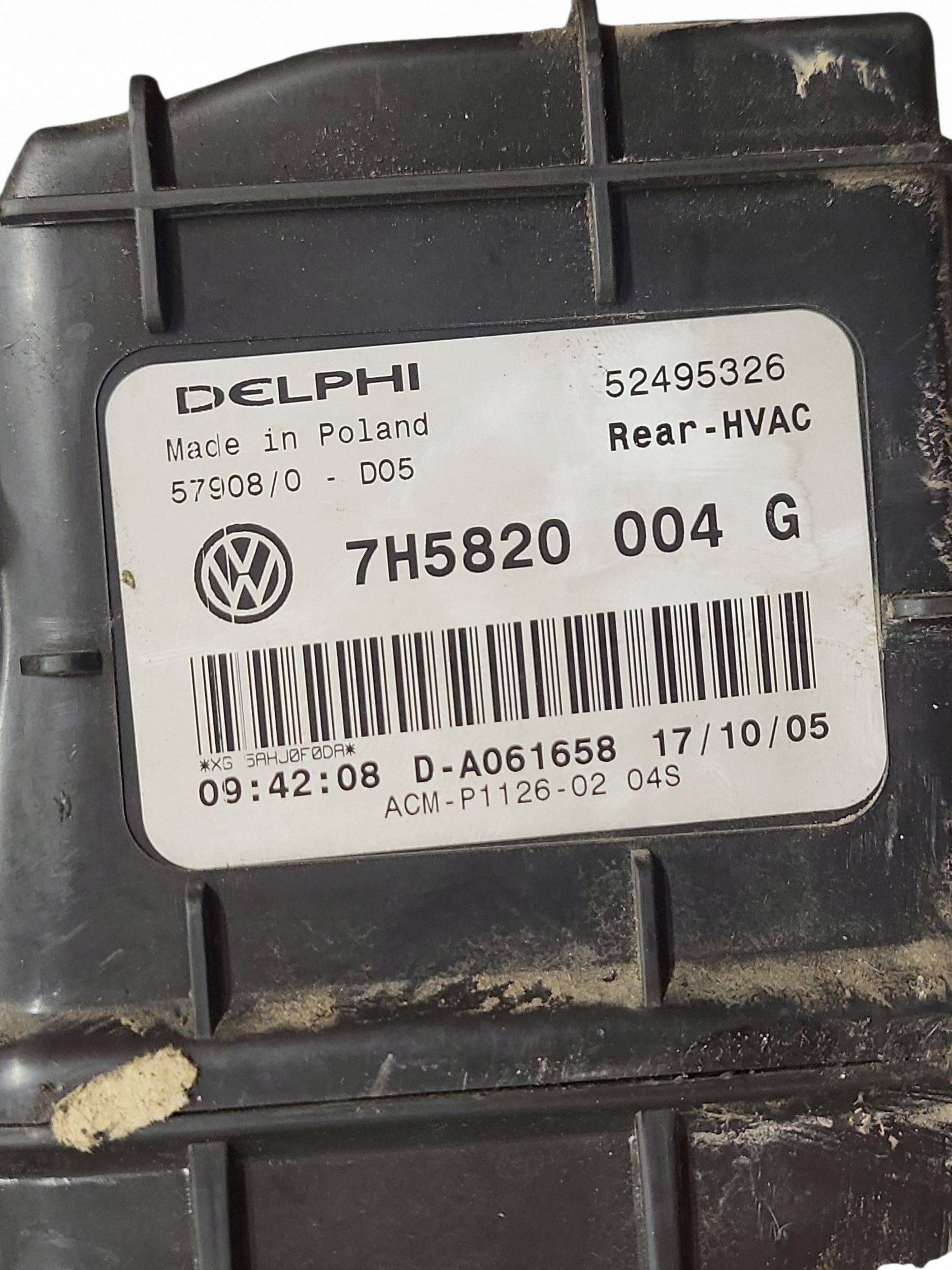 Chauffage Arrière VW Multivan T5 52495326 image 8