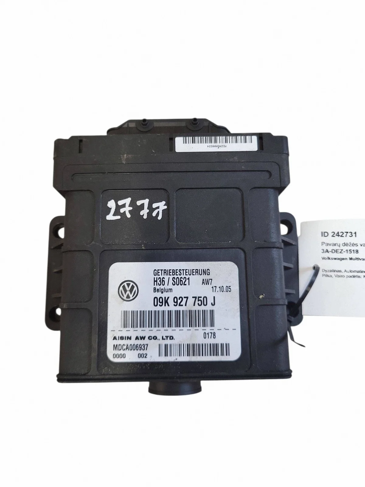 2007 Volkswagen Multivan T5 09K927750J image 2