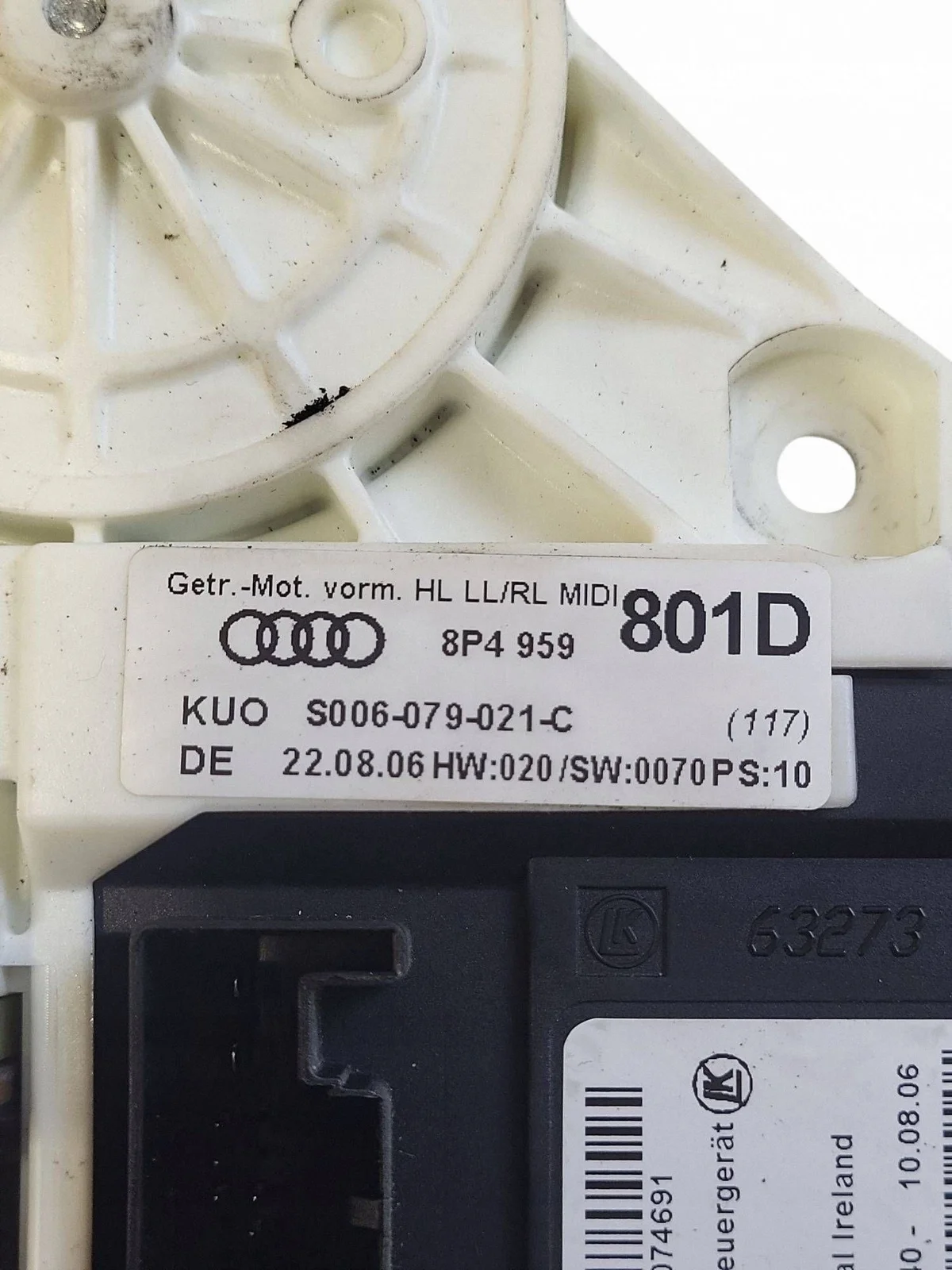 Motor do Vidro Audi OE 8P4959801D Usado image 5