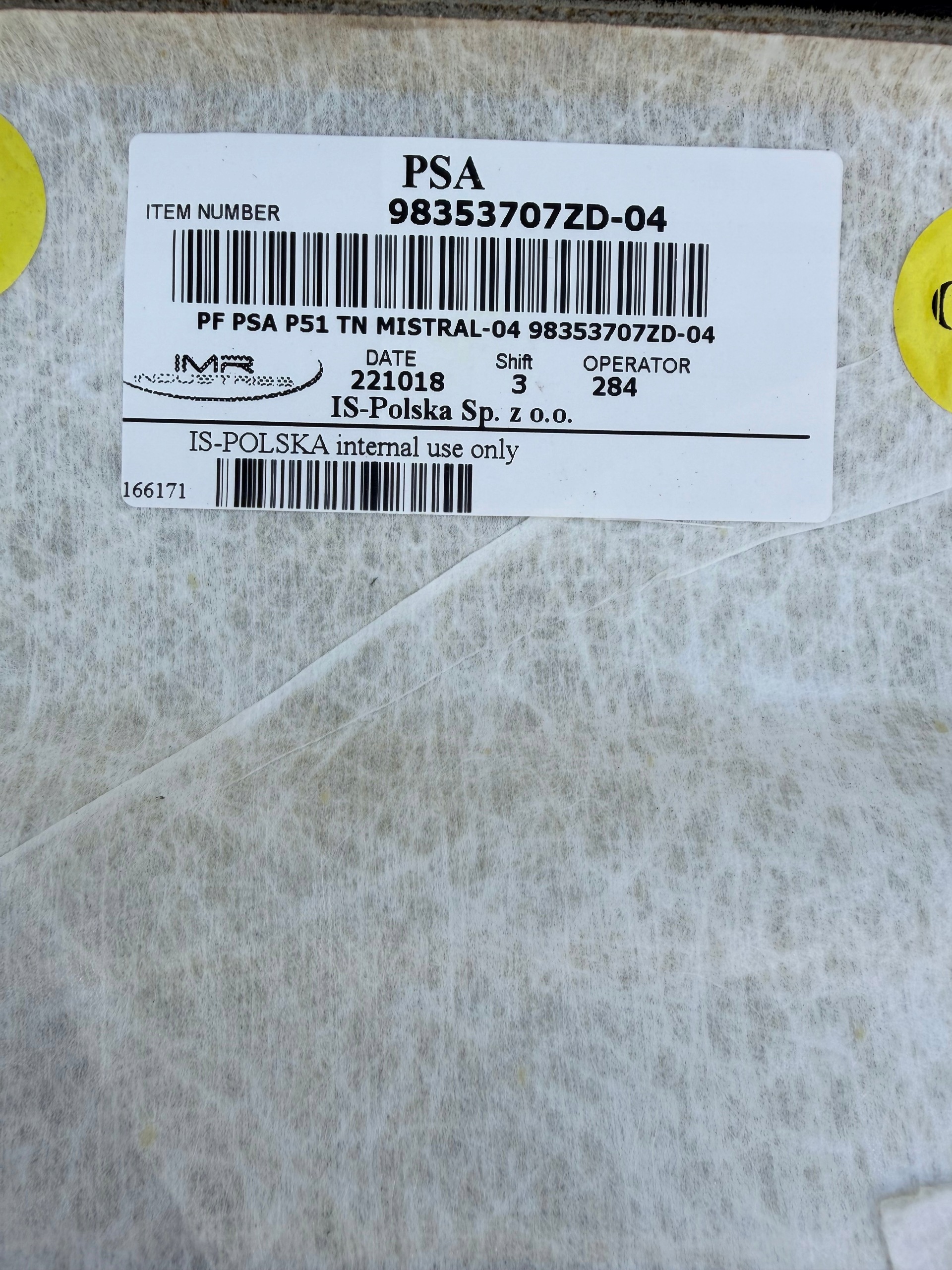 Takpanel PEUGEOT 308 T10 HB 98353707ZD image 3