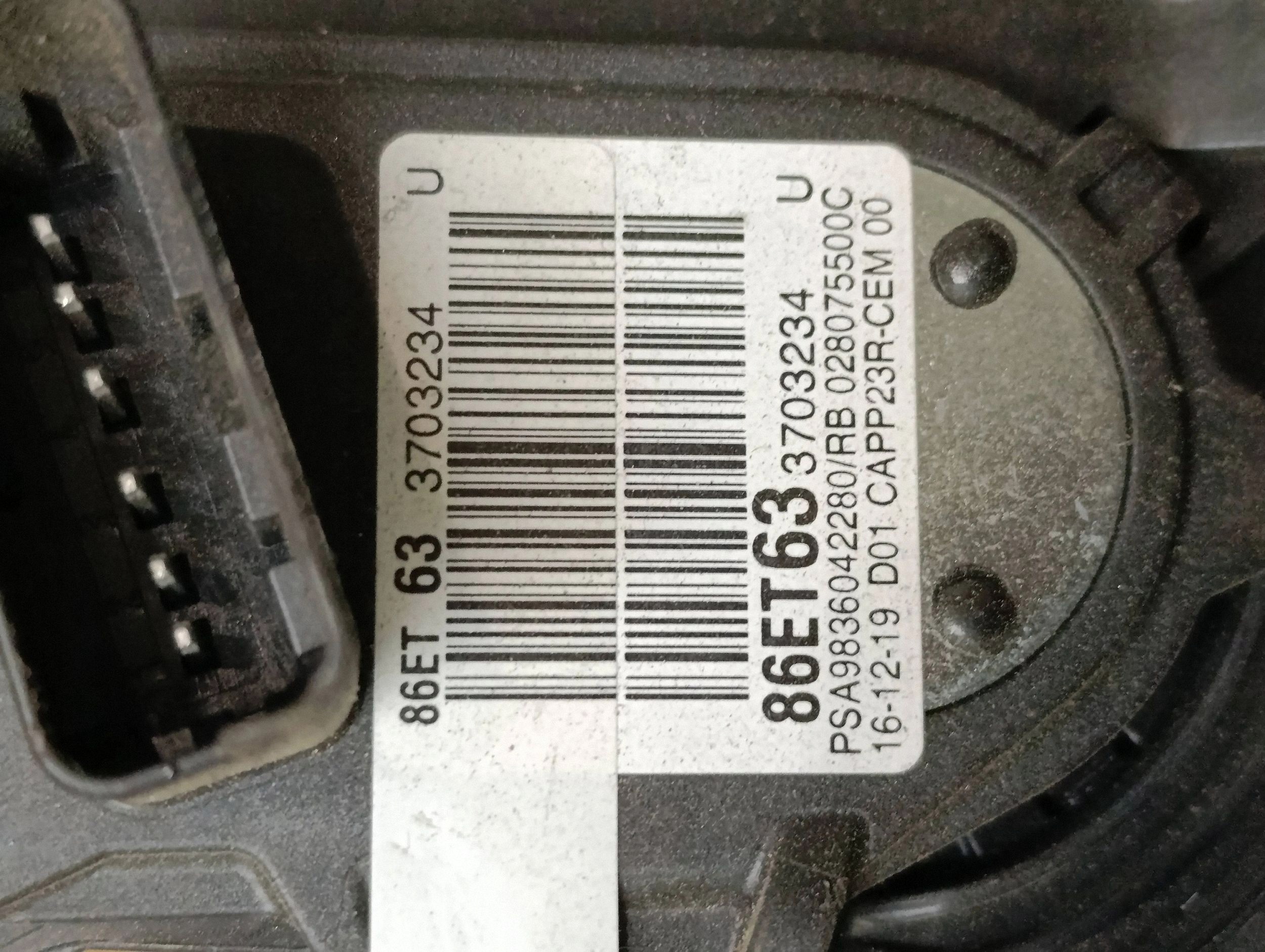 Pédale d'accélérateur Citroën Berlingo 86ET63 image 4