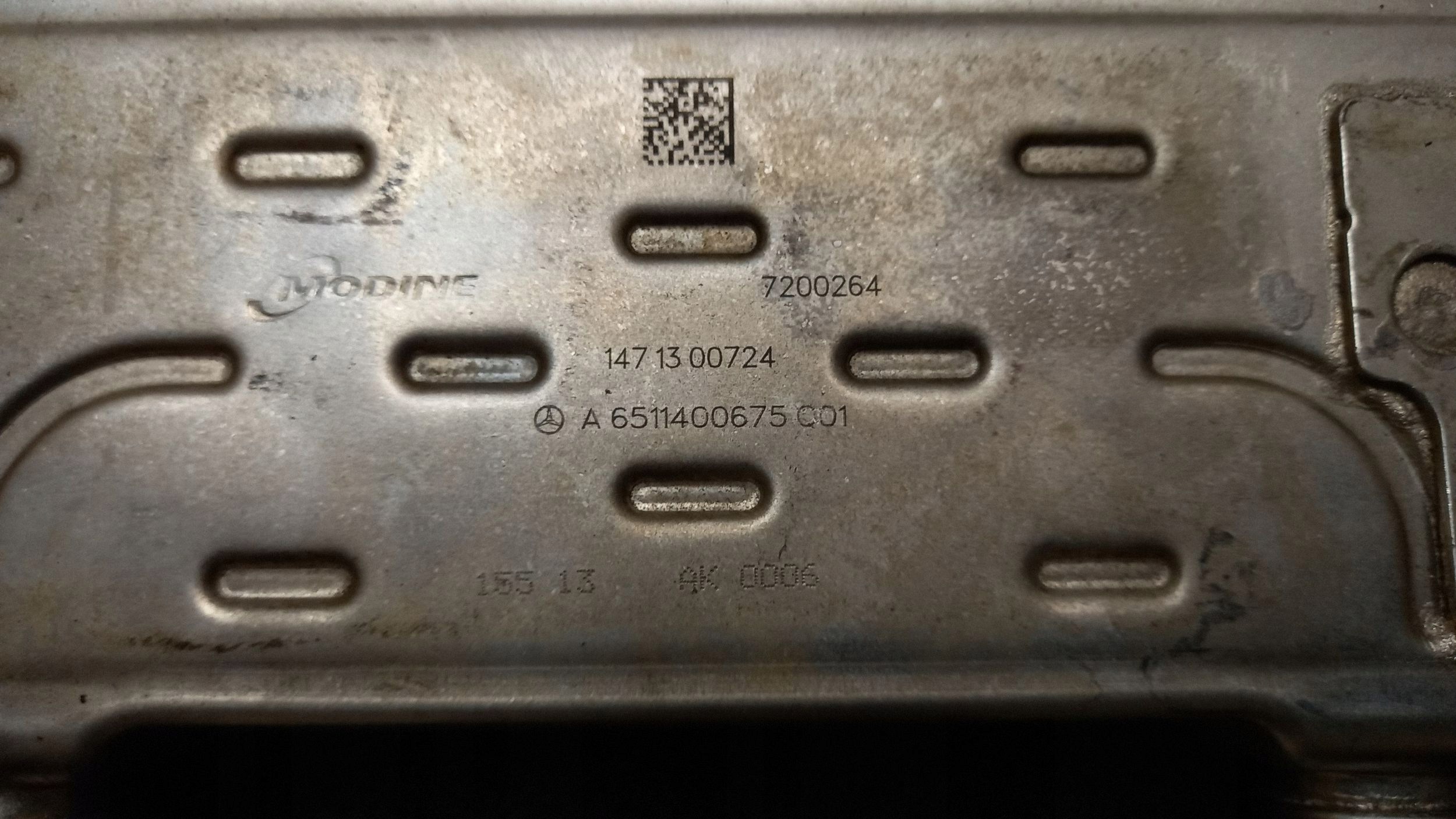 Mercedes Sprinter 906 EGR Cooler A6511400675 Q01