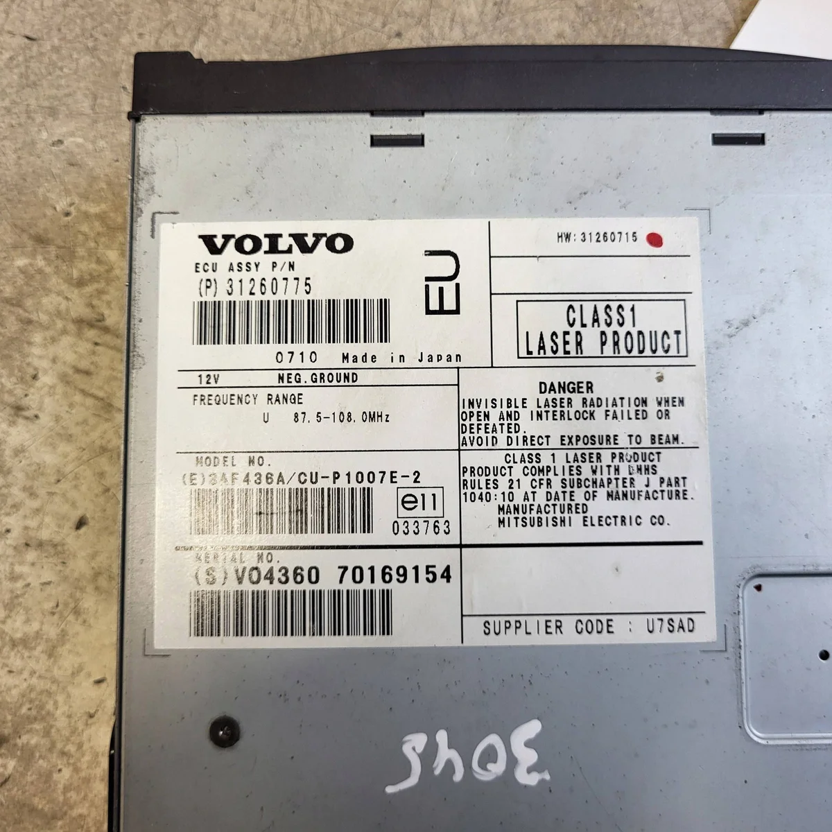 Lecteur CD Navigation Volvo XC90 31260715 image 7