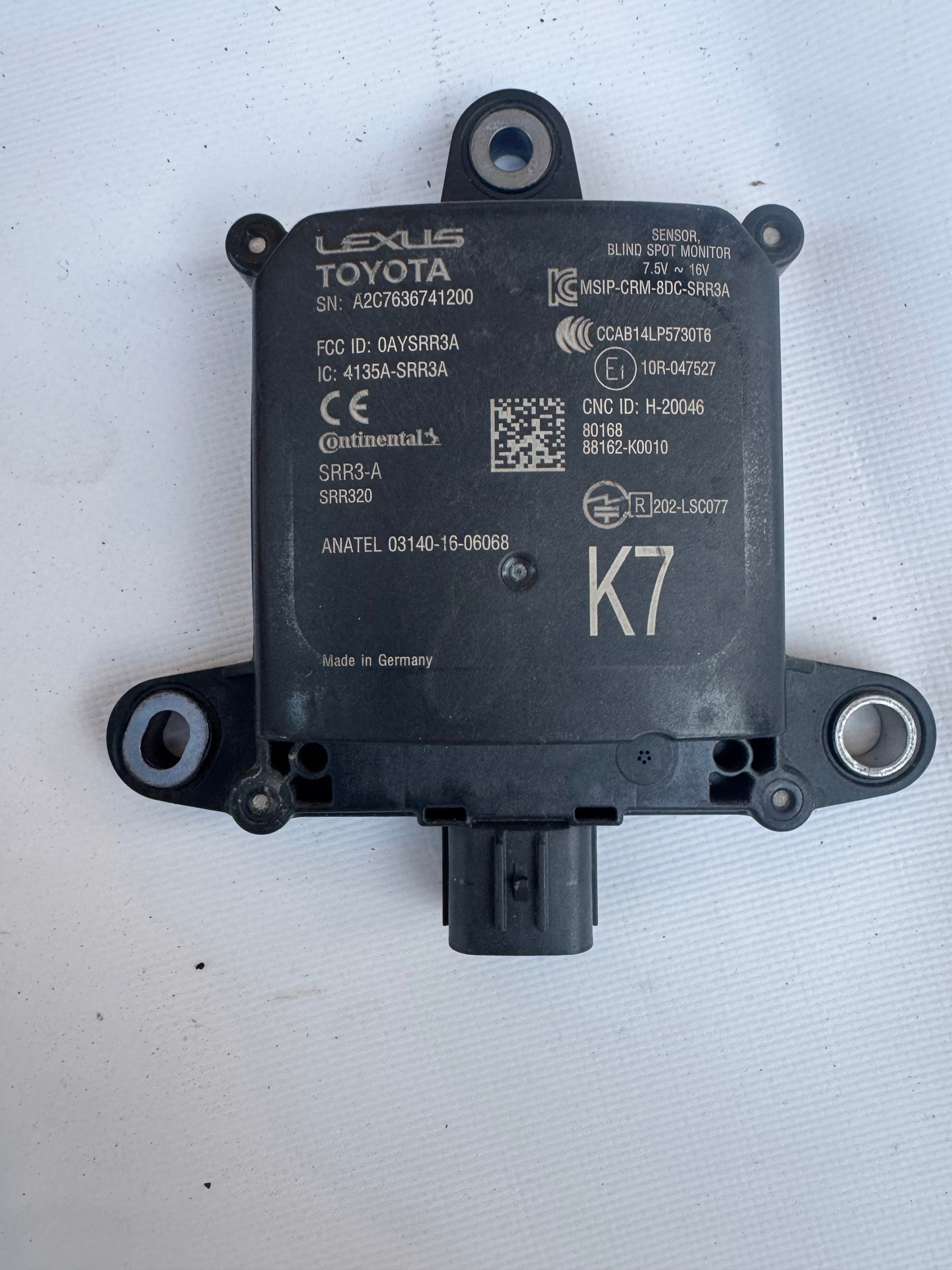 Blindvinkelsensor Toyota Yaris IV 88162-0D030 image 3