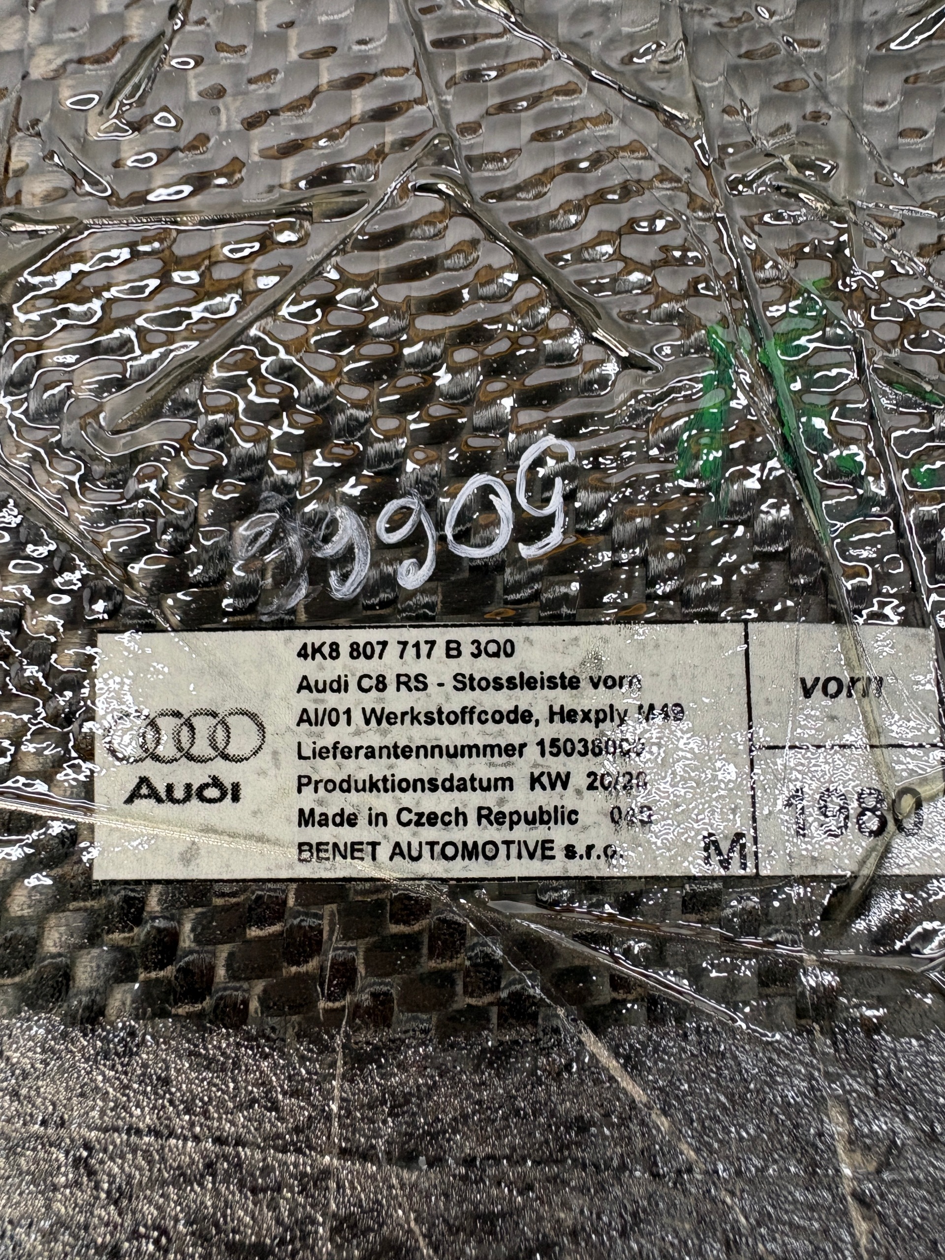 Spoiler avant Audi A7 4K8807717B Carbon image 10