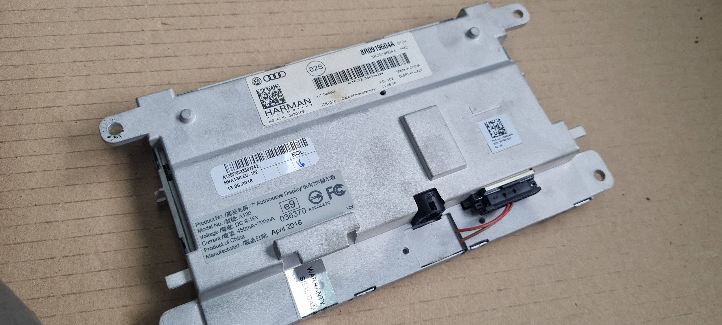 Lyftmonitor LCD 8R0919604A A4 B8 Q5 8R image 8