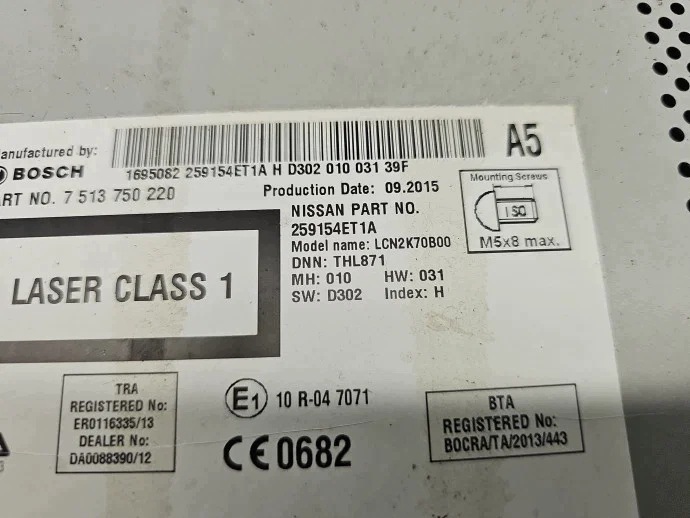 Radio CD Navigation Nissan Qashqai (2) 25915-4ET1A image 5