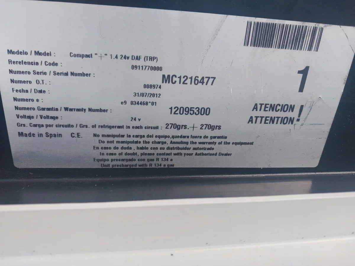 Climatisation TRP Compact DAF 1533438 image 4