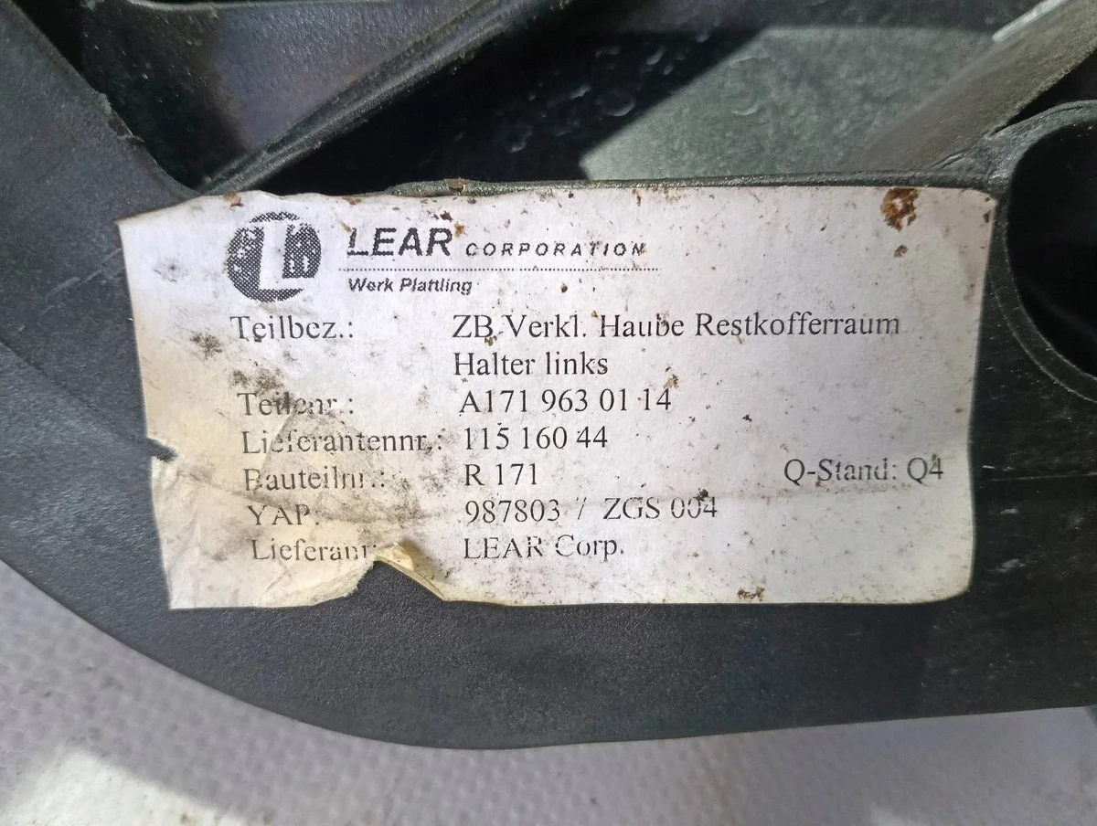 Mercedes-Benz SLK R171 saranan osa A1719630114 image 4
