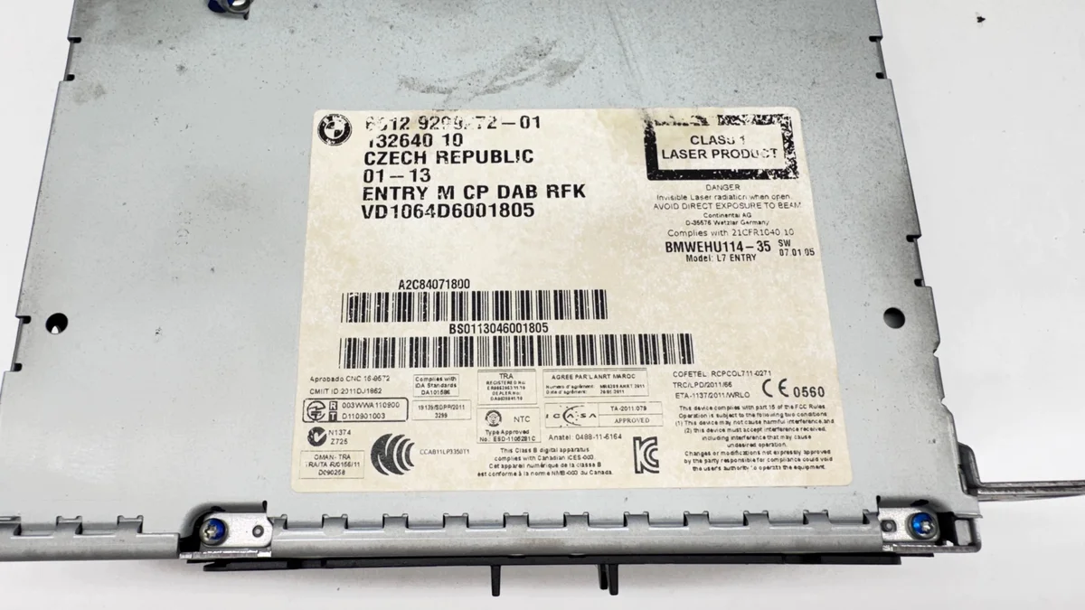 BMW F30 F31 F32 F20 F21 CD Radio DAB image 3