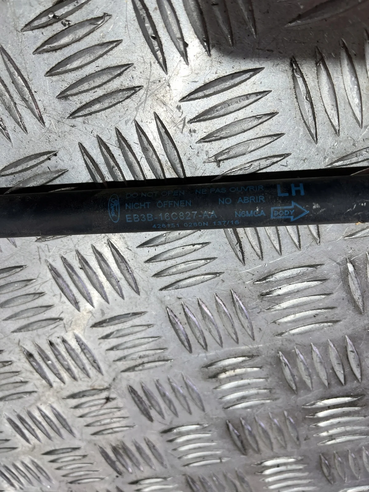 2016 Ford Ranger Hood Strut EB3B16C827AA