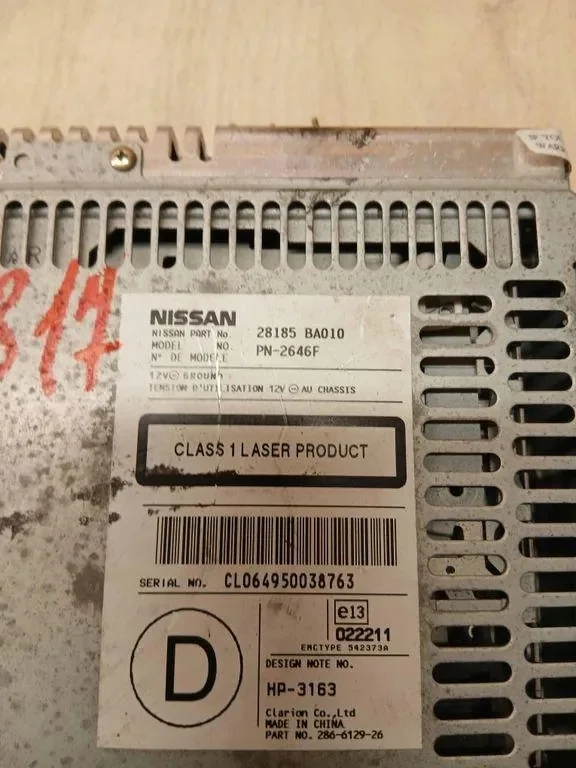 Changeur CD Nissan Primera P12 28185BA010 image 3