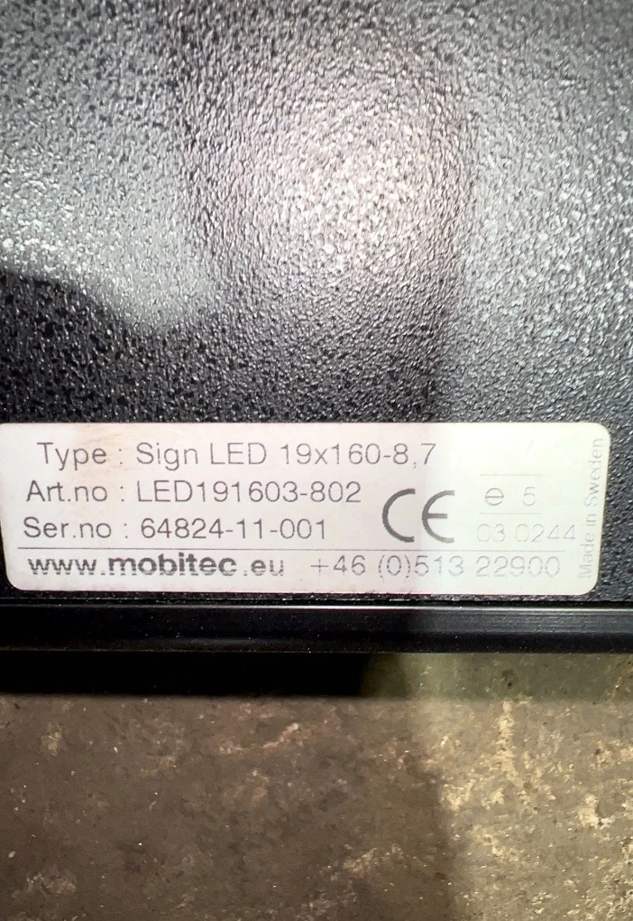 VDL LED191603-802 Bussin kohdemerkki, oikea