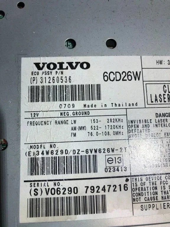 Changeur CD Volvo XC90 I 31260536 image 3