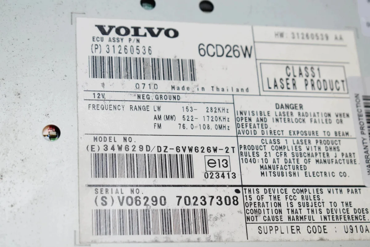 Changeur CD Volvo XC90 I 70237308 image 4