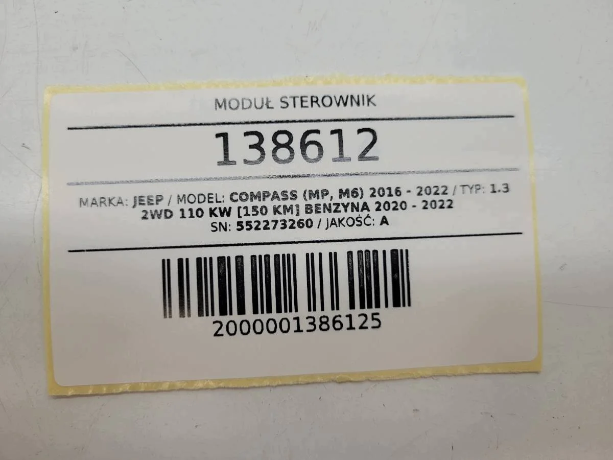Módulo Control Caja Jeep Compass II 552273260 image 6